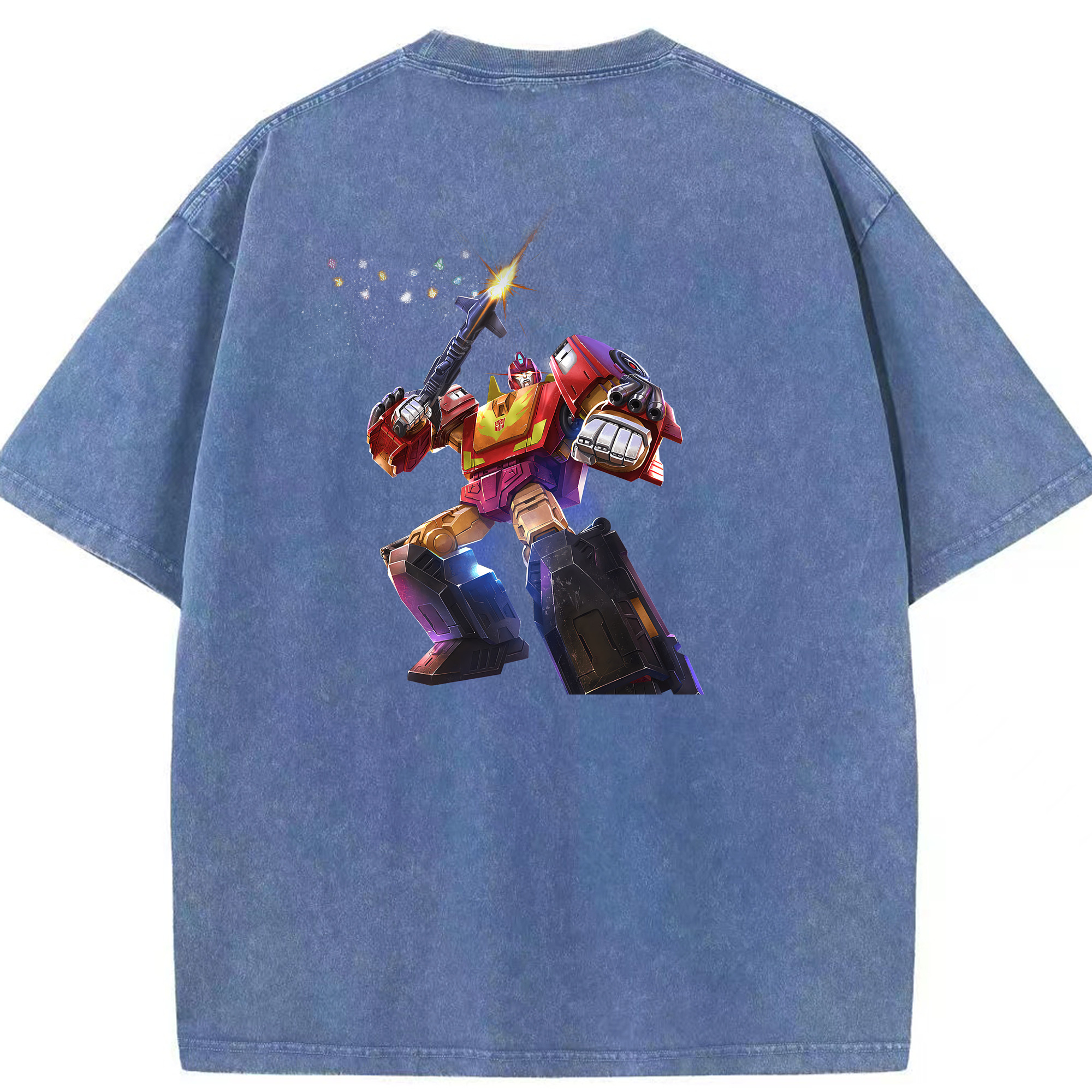 （画像用） Transformers トランスフォーマー 綿100% ヴィンテージ風 半袖Tシャツ（背面プリント）