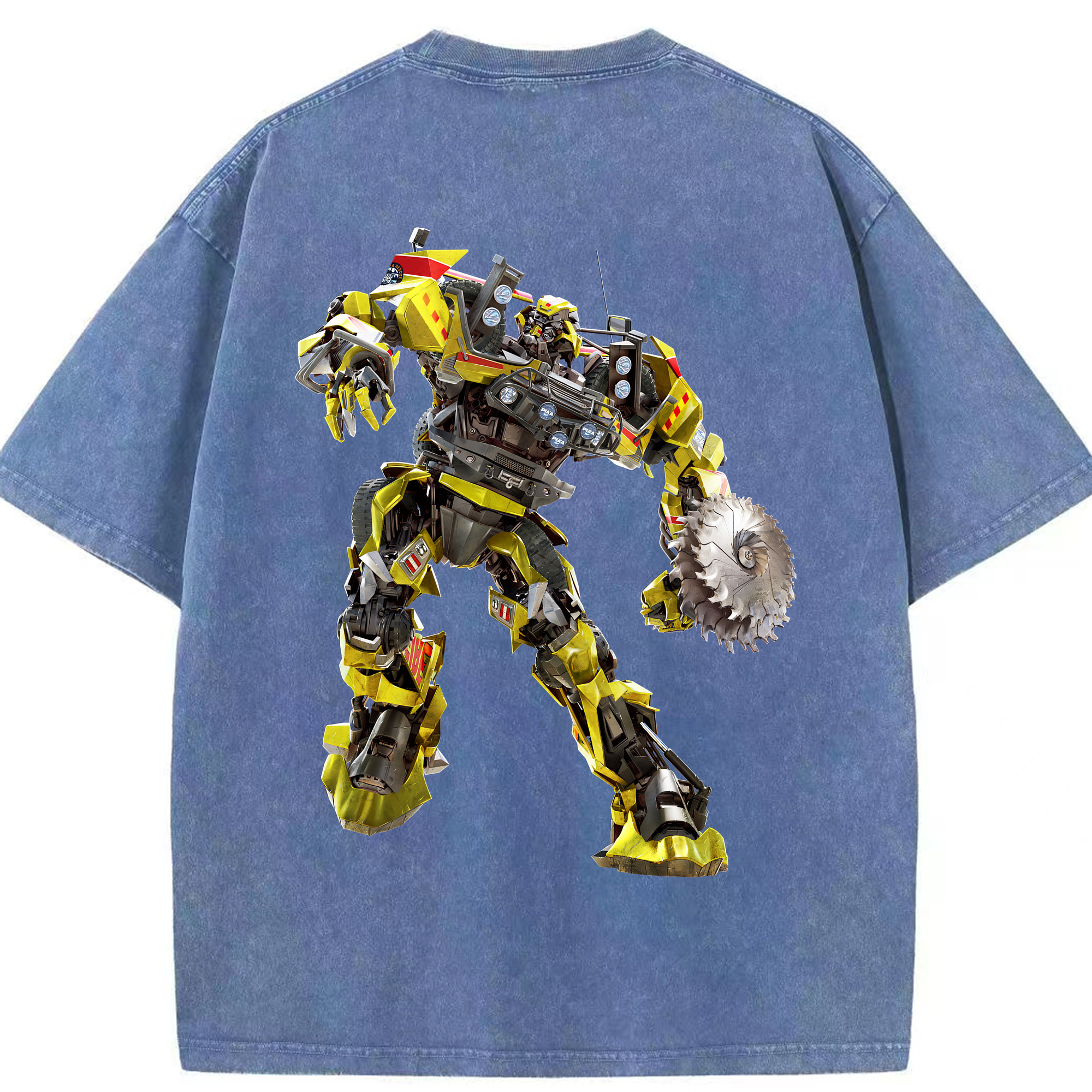 （画像用） Transformers トランスフォーマー 綿100% ヴィンテージ風 半袖Tシャツ（背面プリント）