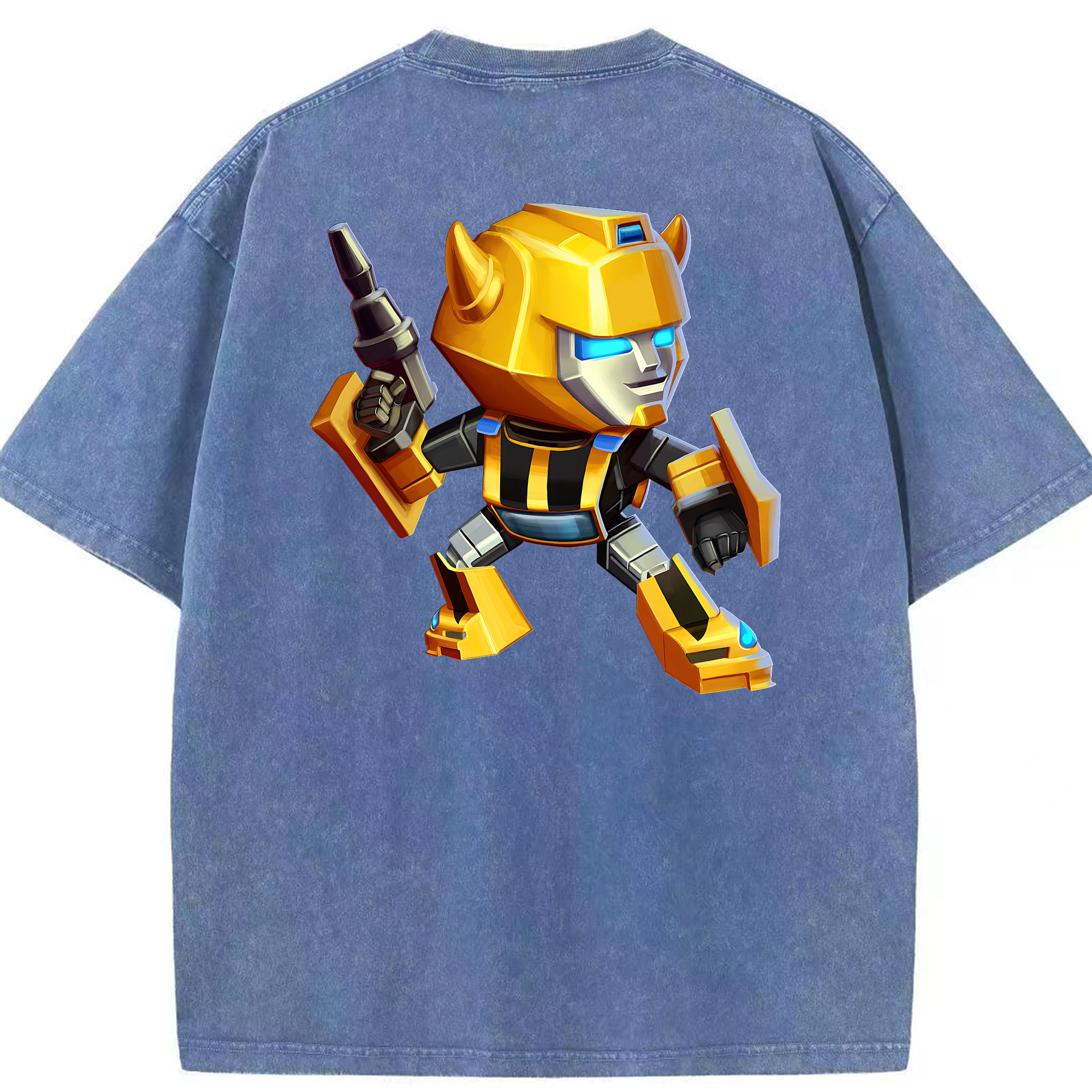 （画像用） Transformers トランスフォーマー 綿100% ヴィンテージ風 半袖Tシャツ（背面プリント）
