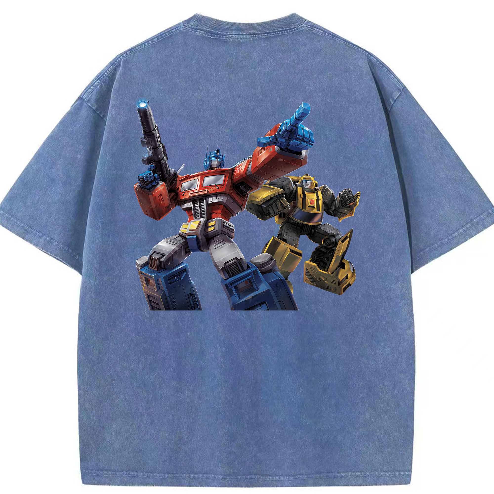 （画像用） Transformers トランスフォーマー 綿100% ヴィンテージ風 半袖Tシャツ（背面プリント）