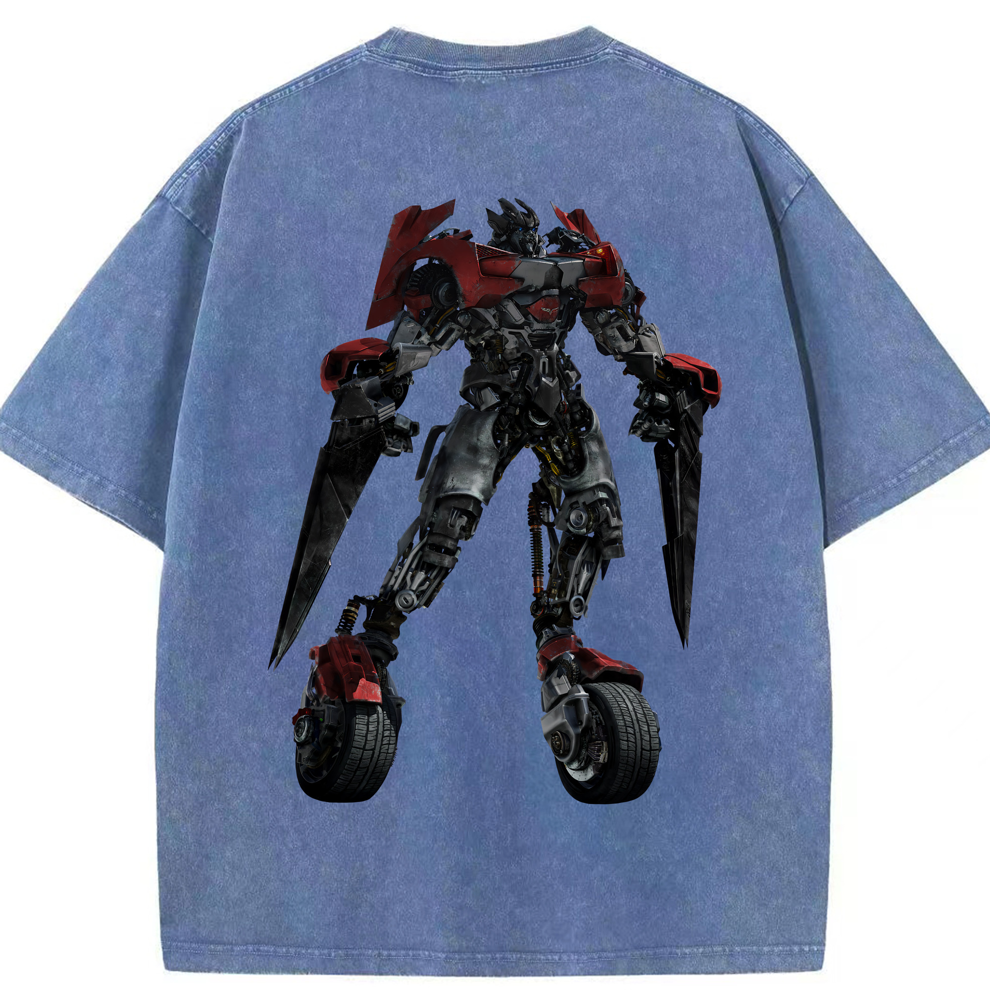 （画像用） Transformers トランスフォーマー 綿100% ヴィンテージ風 半袖Tシャツ（背面プリント）