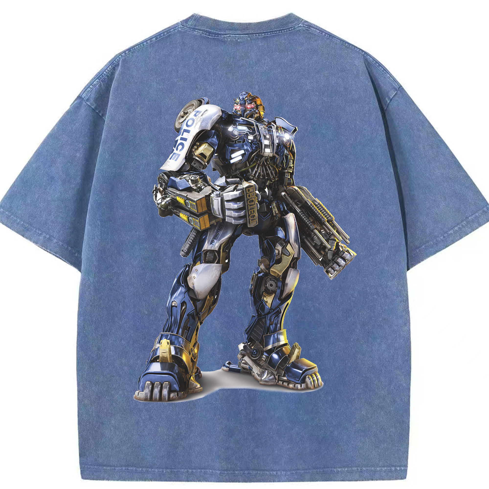 （画像用） Transformers トランスフォーマー 綿100% ヴィンテージ風 半袖Tシャツ（背面プリント）