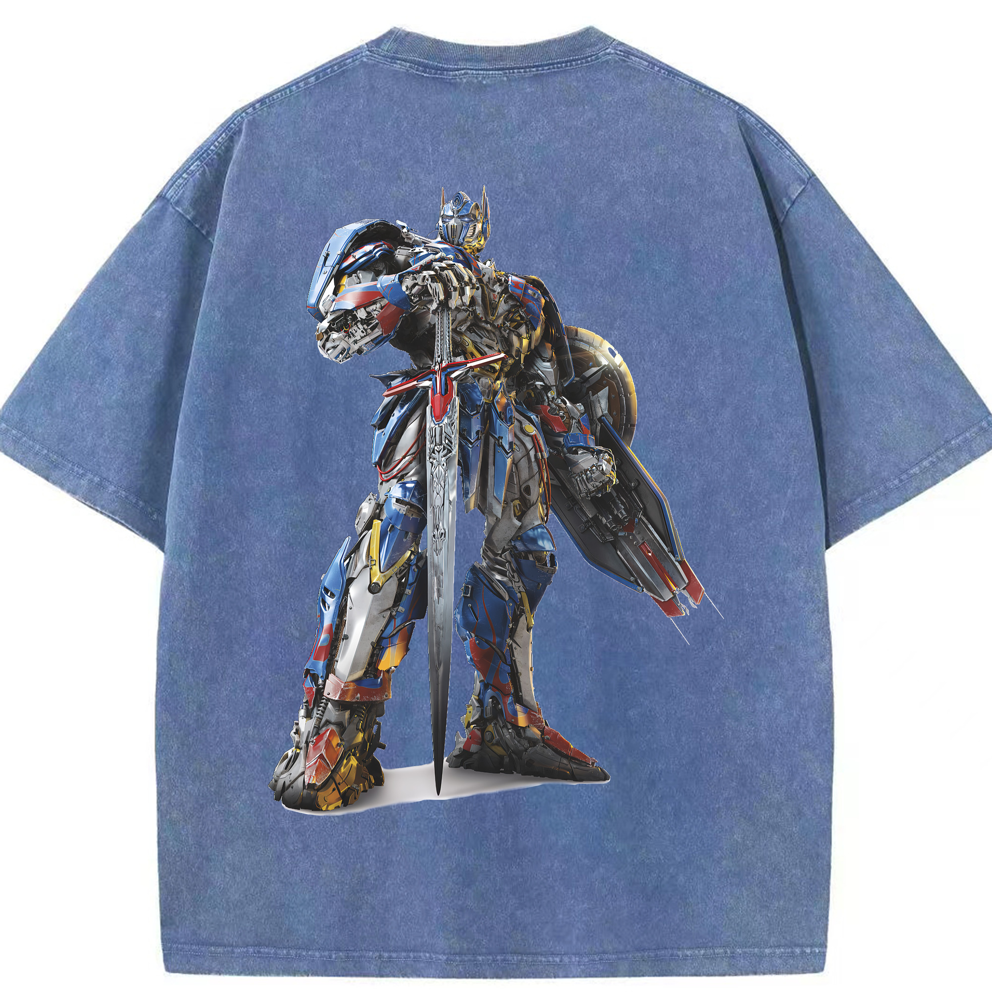 （画像用） Transformers トランスフォーマー 綿100% ヴィンテージ風 半袖Tシャツ（背面プリント）