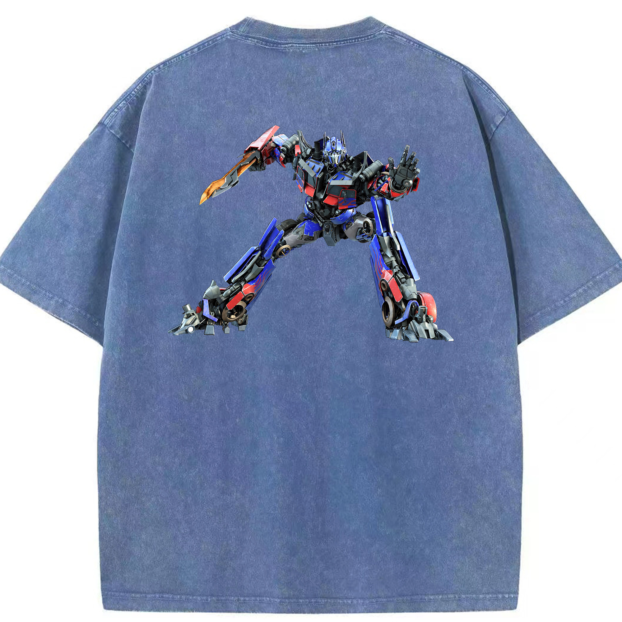 （画像用） Transformers トランスフォーマー 綿100% ヴィンテージ風 半袖Tシャツ（背面プリント）