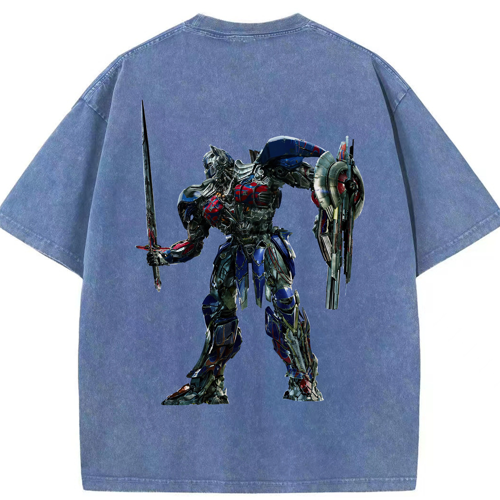 （画像用） Transformers トランスフォーマー 綿100% ヴィンテージ風 半袖Tシャツ（背面プリント）