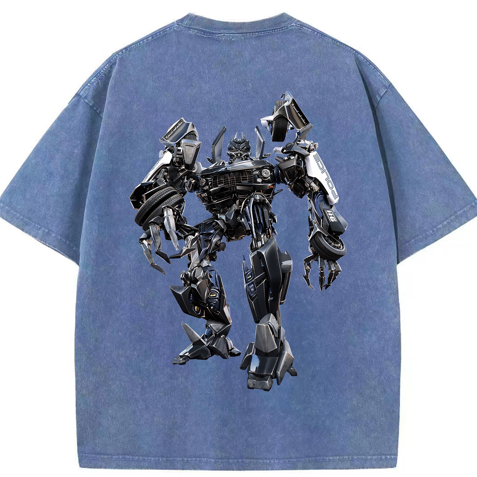 （画像用） Transformers トランスフォーマー 綿100% ヴィンテージ風 半袖Tシャツ（背面プリント）