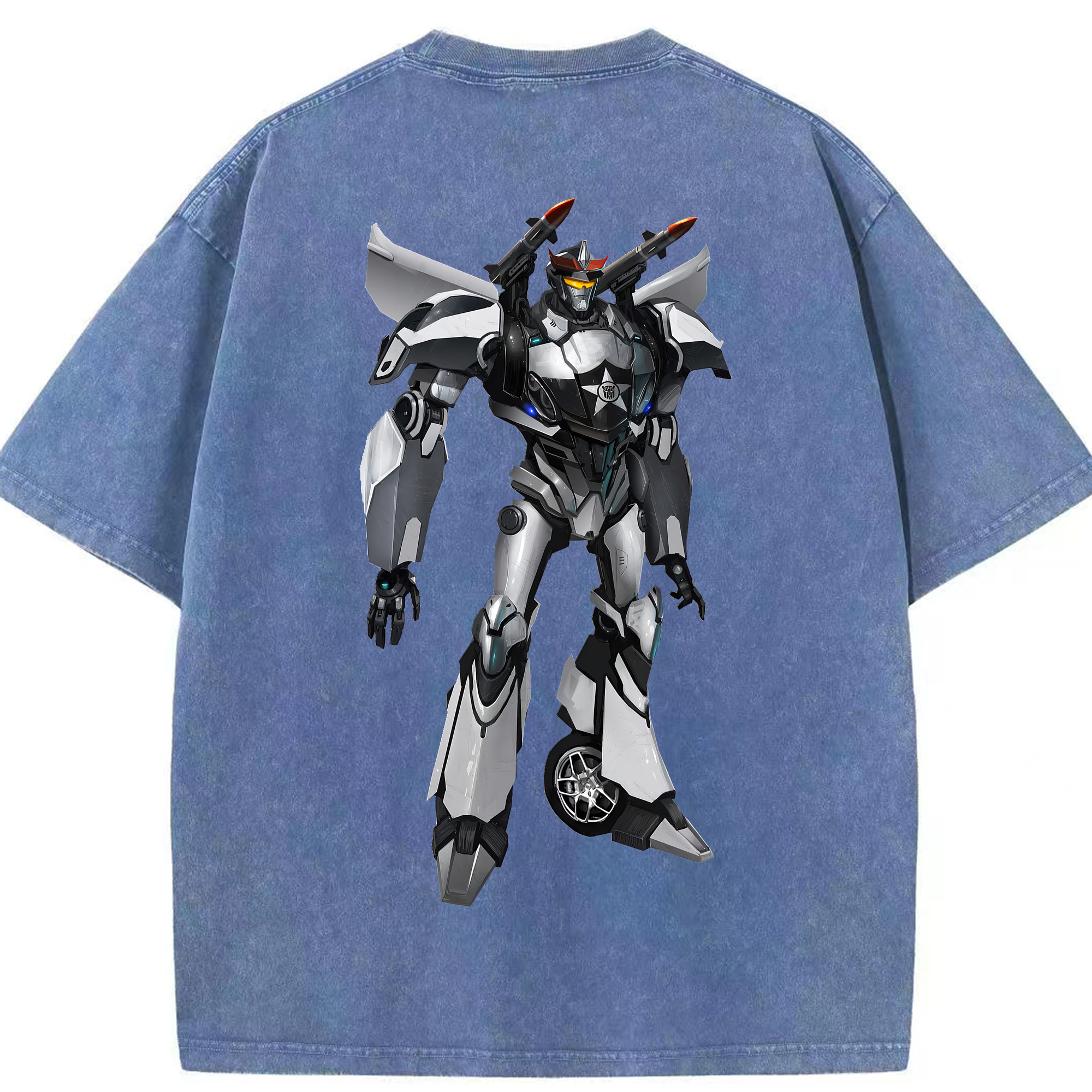 （画像用） Transformers トランスフォーマー 綿100% ヴィンテージ風 半袖Tシャツ（背面プリント）