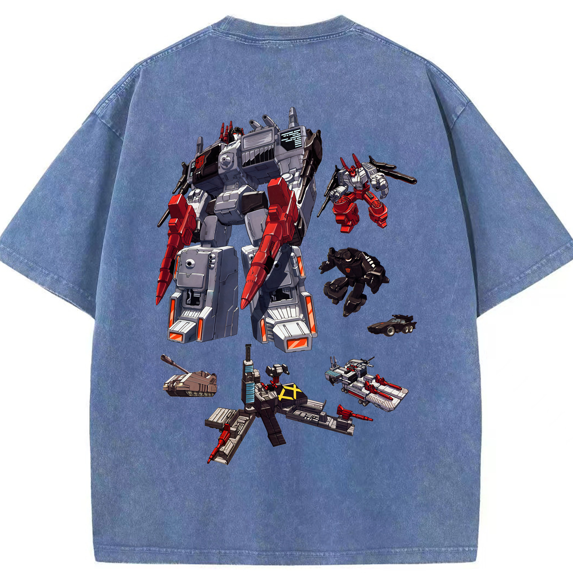 （画像用） Transformers トランスフォーマー 綿100% ヴィンテージ風 半袖Tシャツ（背面プリント）