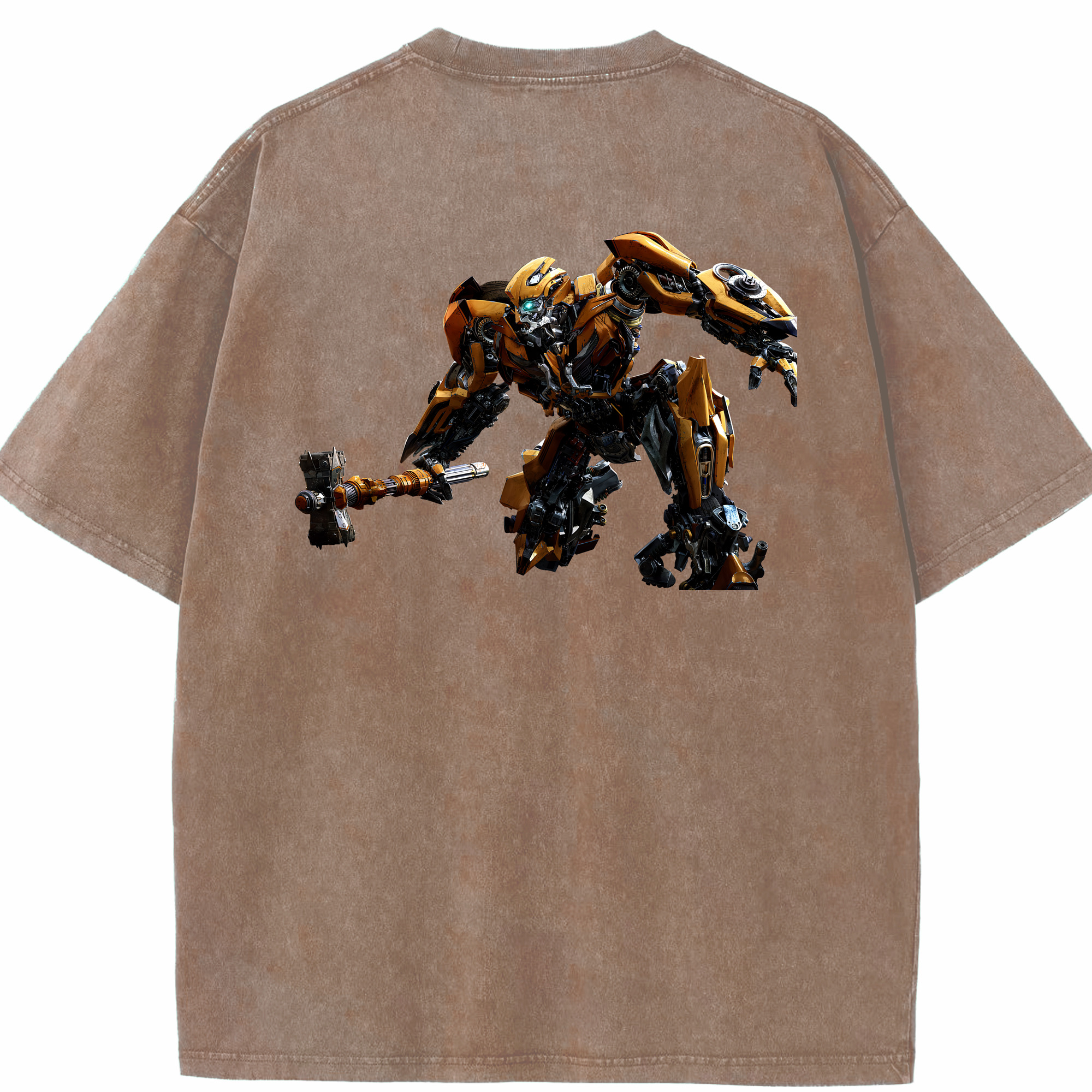 （画像用） Transformers トランスフォーマー 綿100% ヴィンテージ風 半袖Tシャツ（背面プリント）