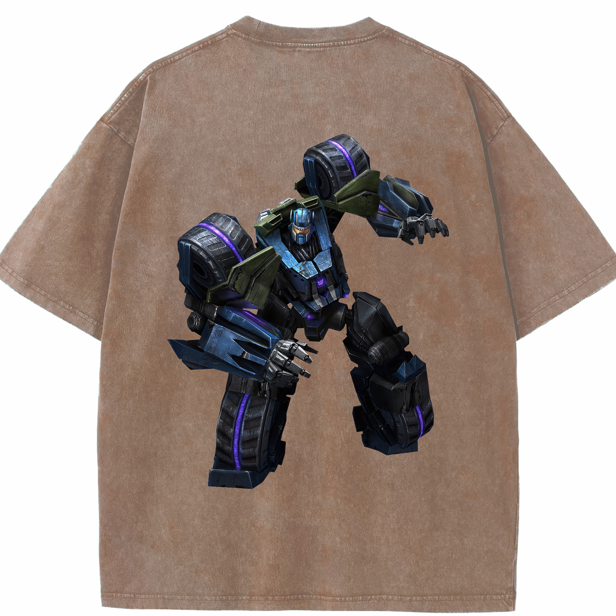 （画像用） Transformers トランスフォーマー 綿100% ヴィンテージ風 半袖Tシャツ（背面プリント）
