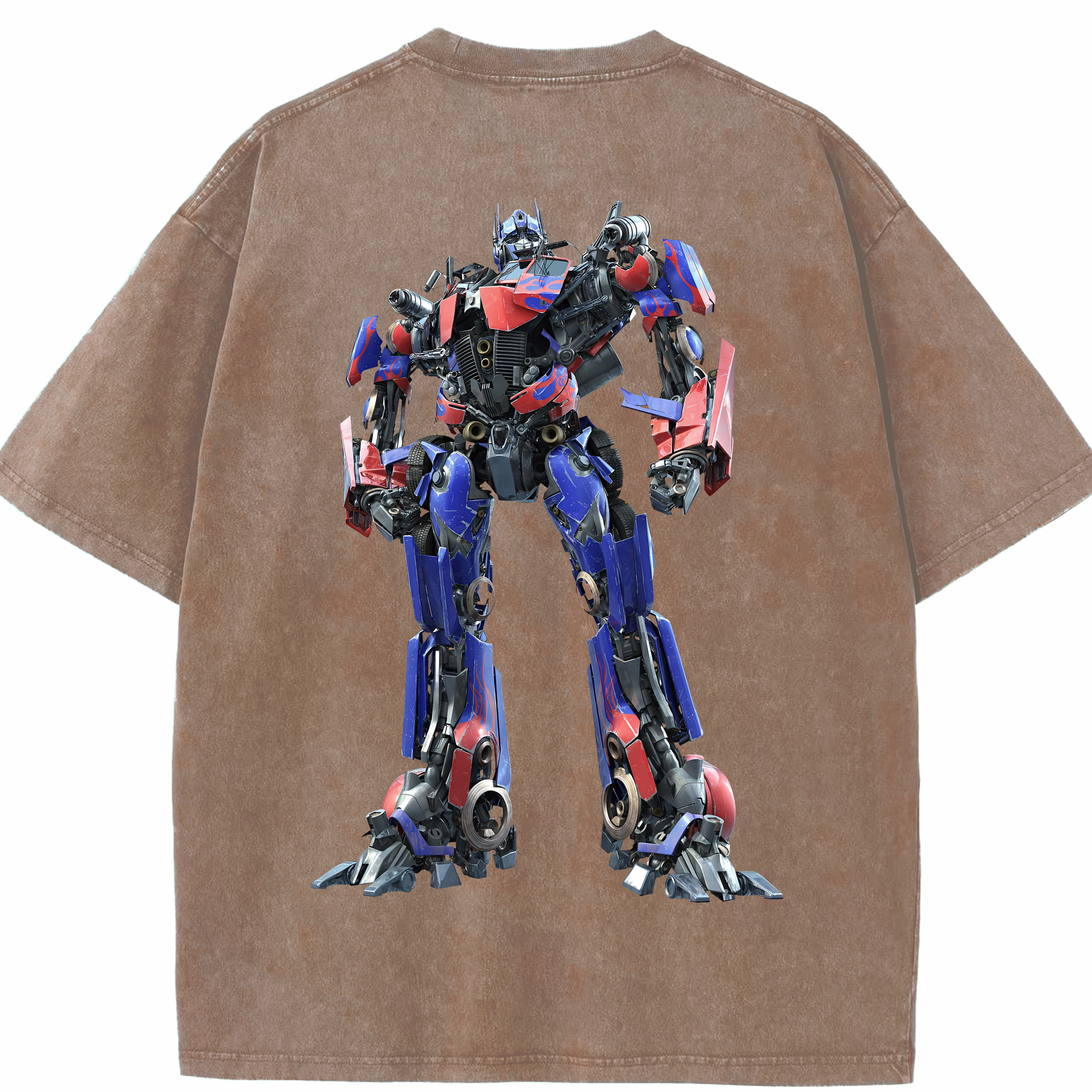 （画像用） Transformers トランスフォーマー 綿100% ヴィンテージ風 半袖Tシャツ（背面プリント）
