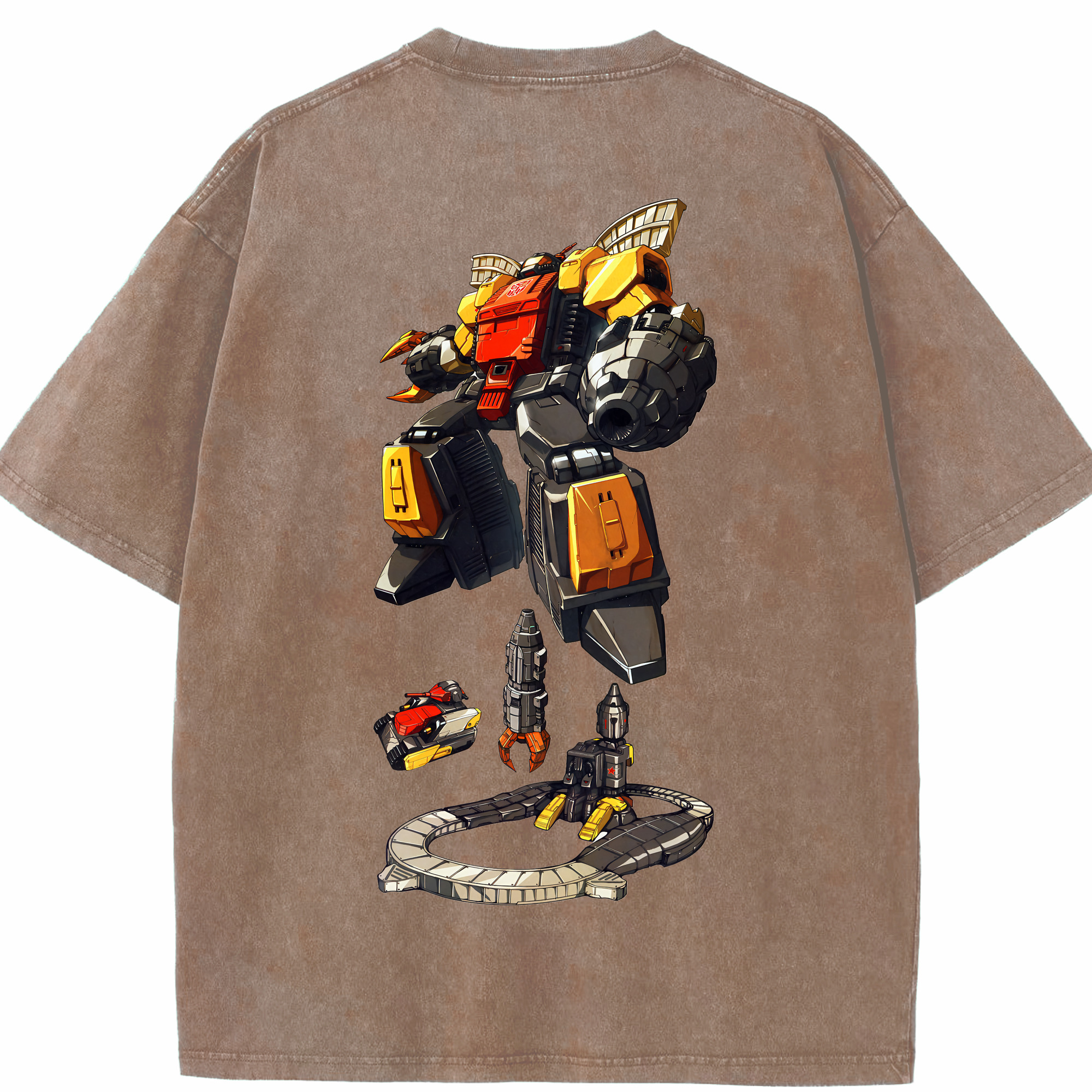 （画像用） Transformers トランスフォーマー 綿100% ヴィンテージ風 半袖Tシャツ（背面プリント）