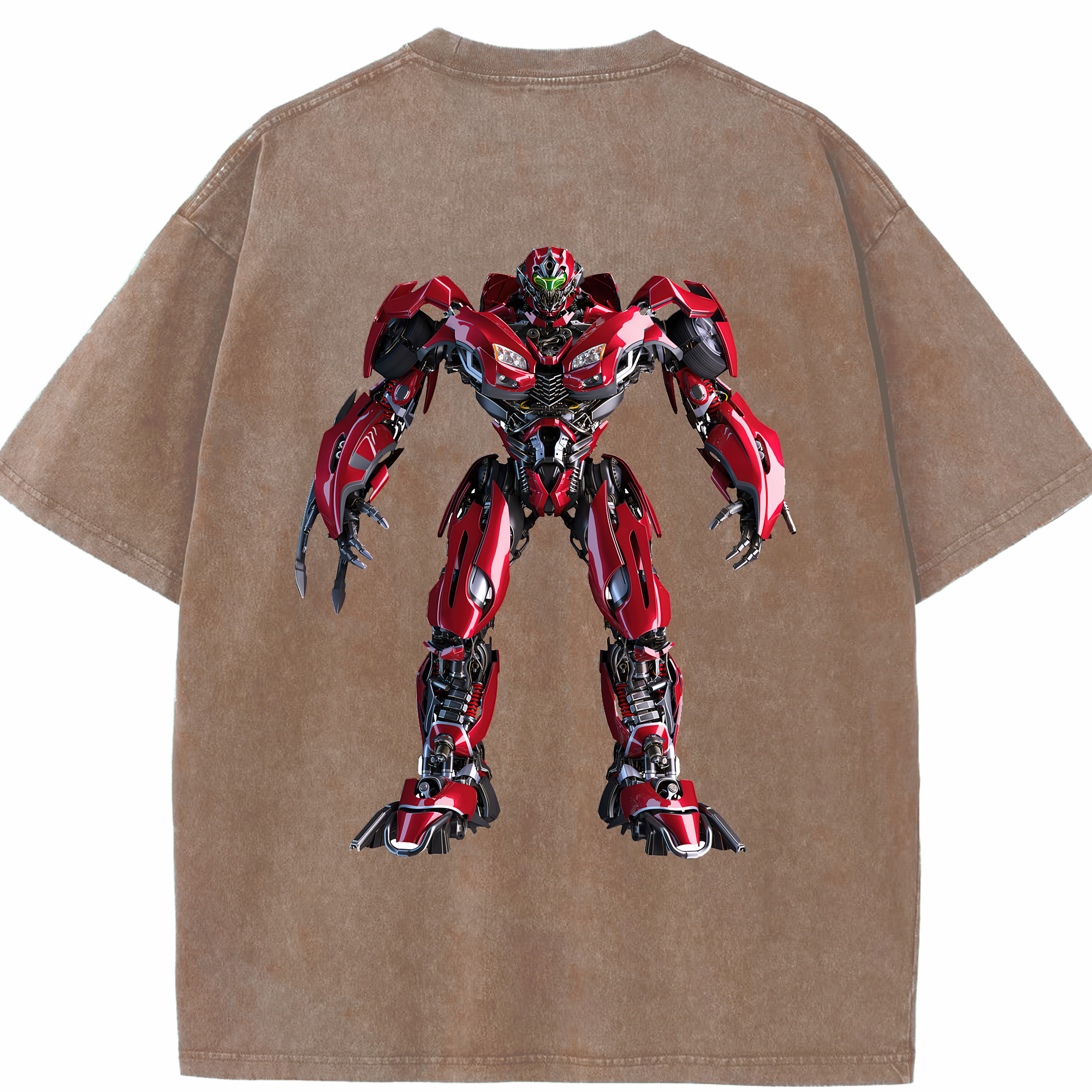 （画像用） Transformers トランスフォーマー 綿100% ヴィンテージ風 半袖Tシャツ（背面プリント）