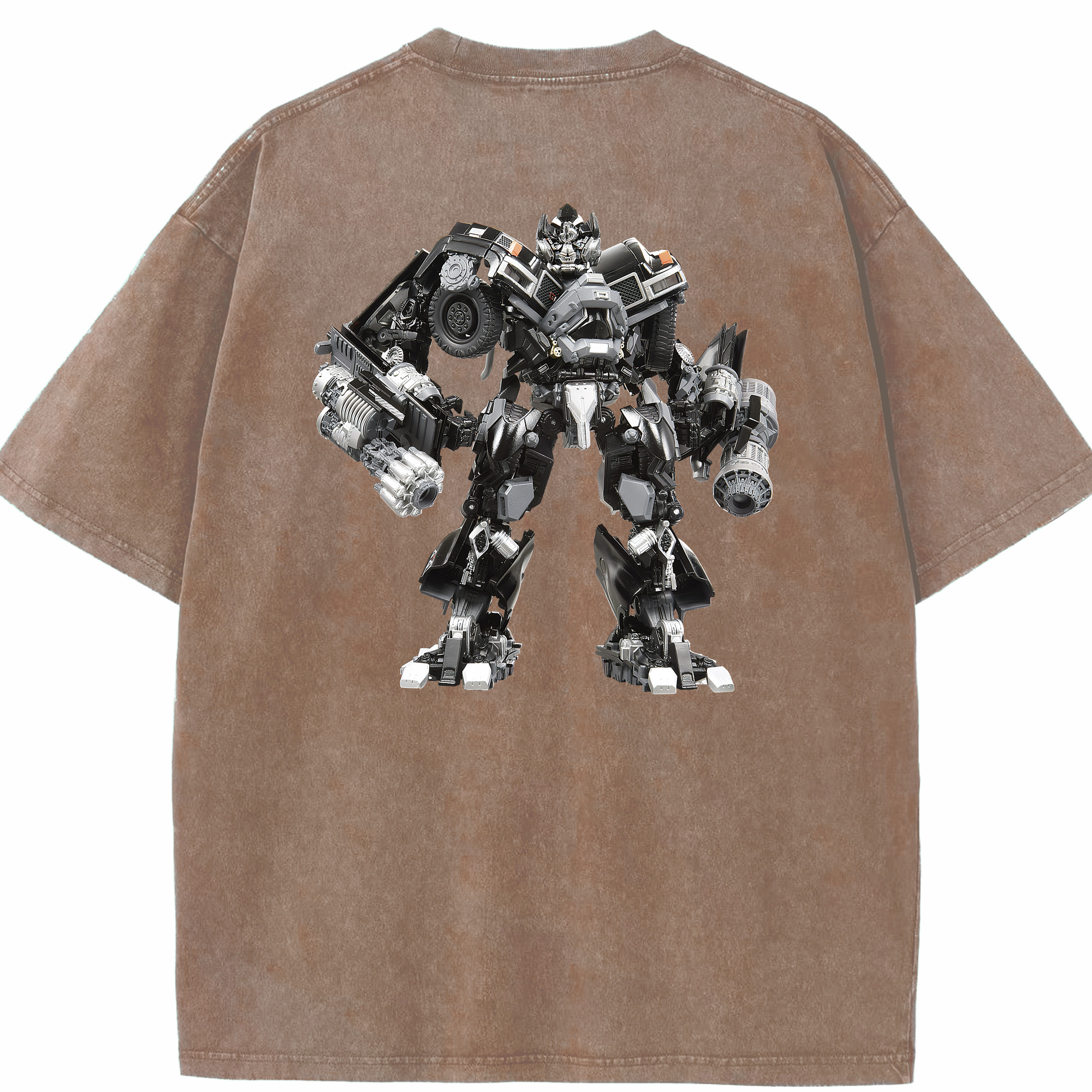 （画像用） Transformers トランスフォーマー 綿100% ヴィンテージ風 半袖Tシャツ（背面プリント）