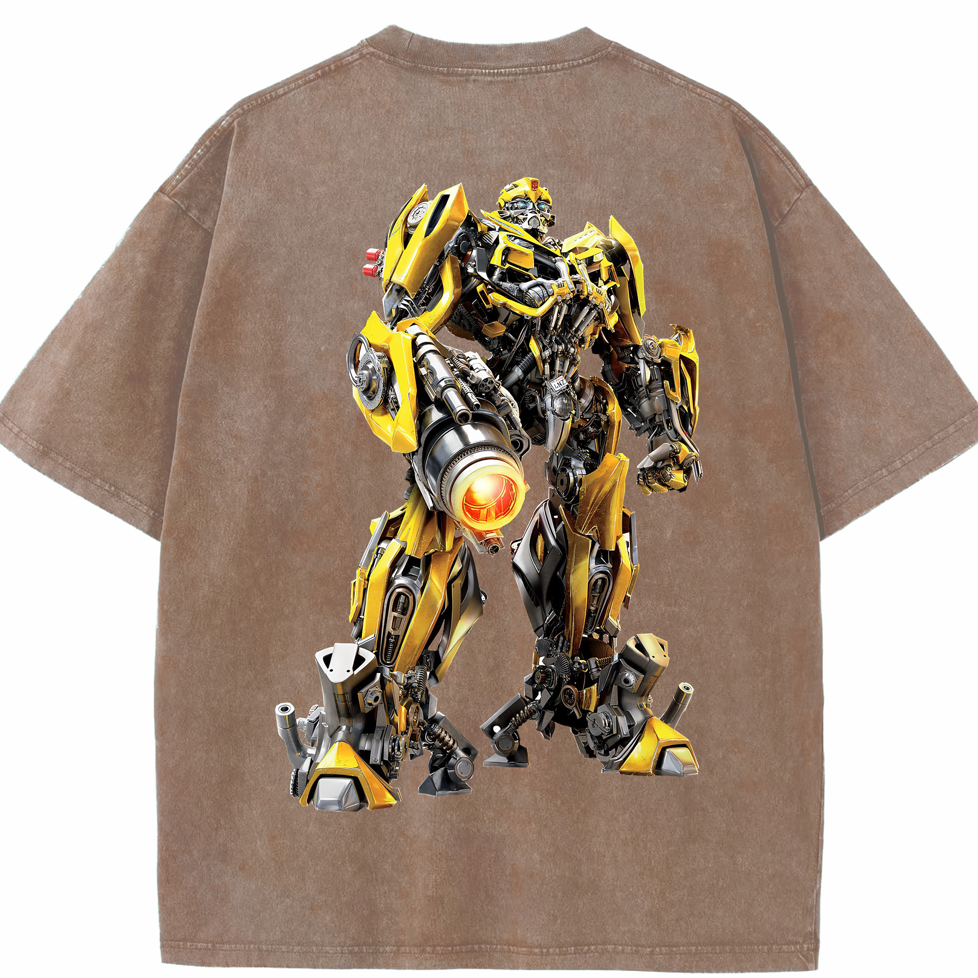 （画像用） Transformers トランスフォーマー 綿100% ヴィンテージ風 半袖Tシャツ（背面プリント）