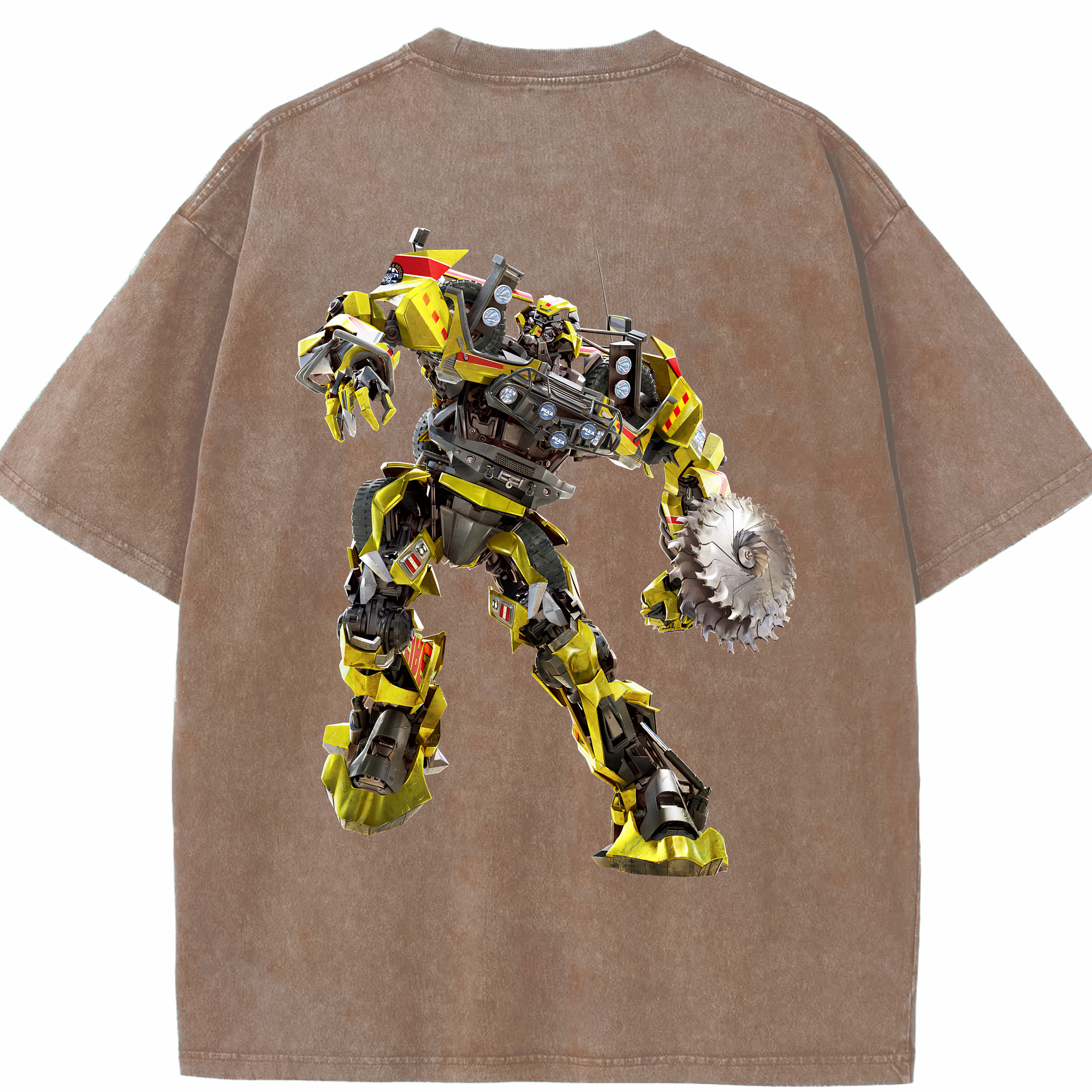 （画像用） Transformers トランスフォーマー 綿100% ヴィンテージ風 半袖Tシャツ（背面プリント）