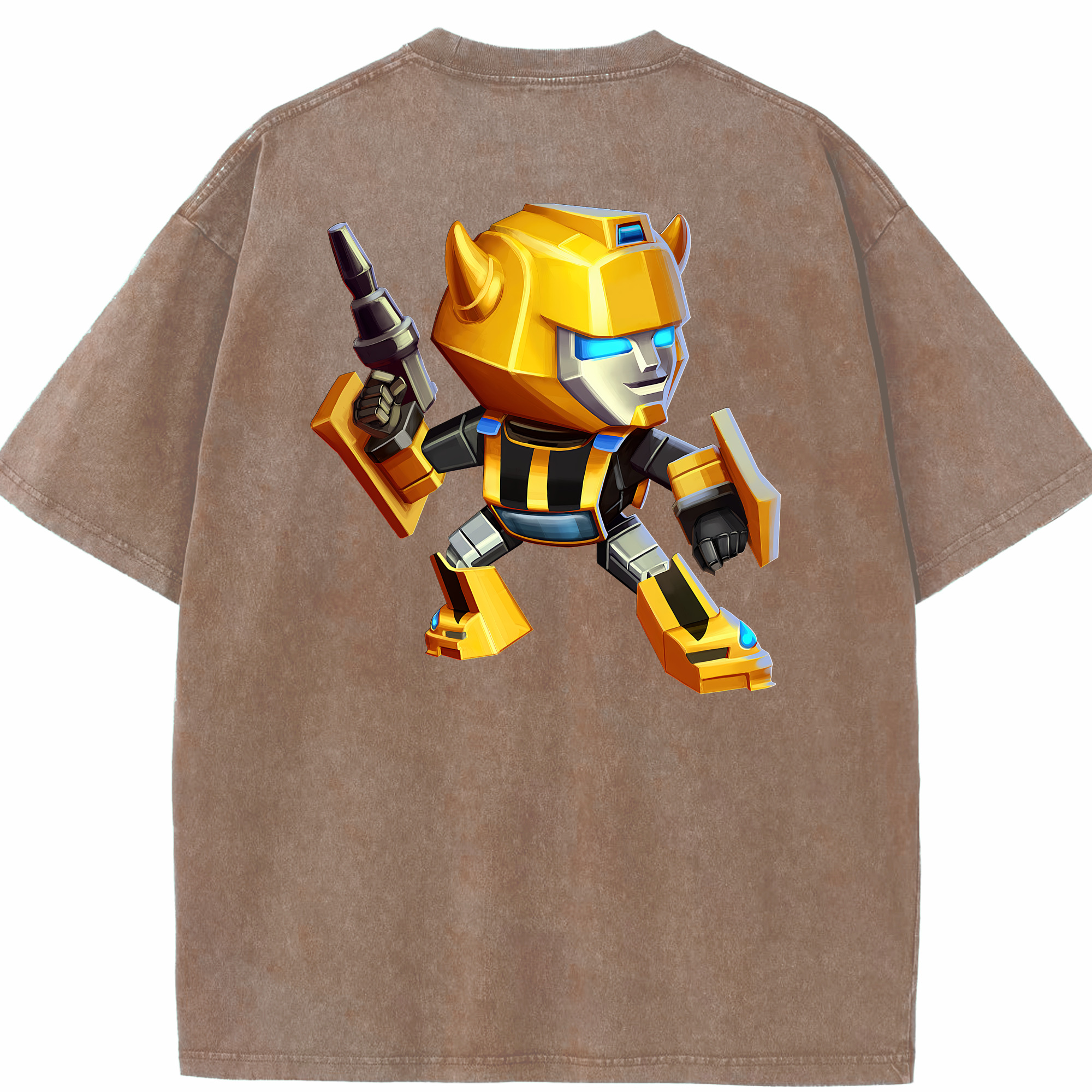 （画像用） Transformers トランスフォーマー 綿100% ヴィンテージ風 半袖Tシャツ（背面プリント）