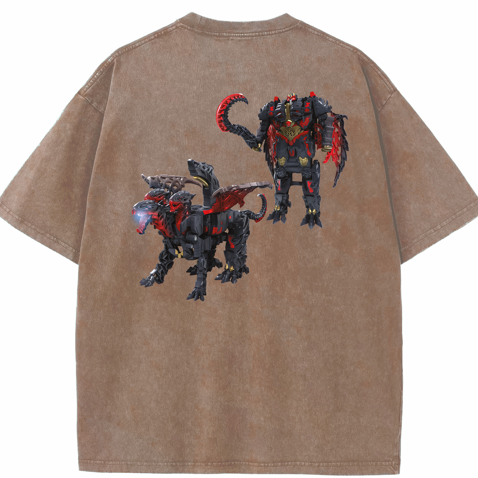 （画像用） Transformers トランスフォーマー 綿100% ヴィンテージ風 半袖Tシャツ（背面プリント）
