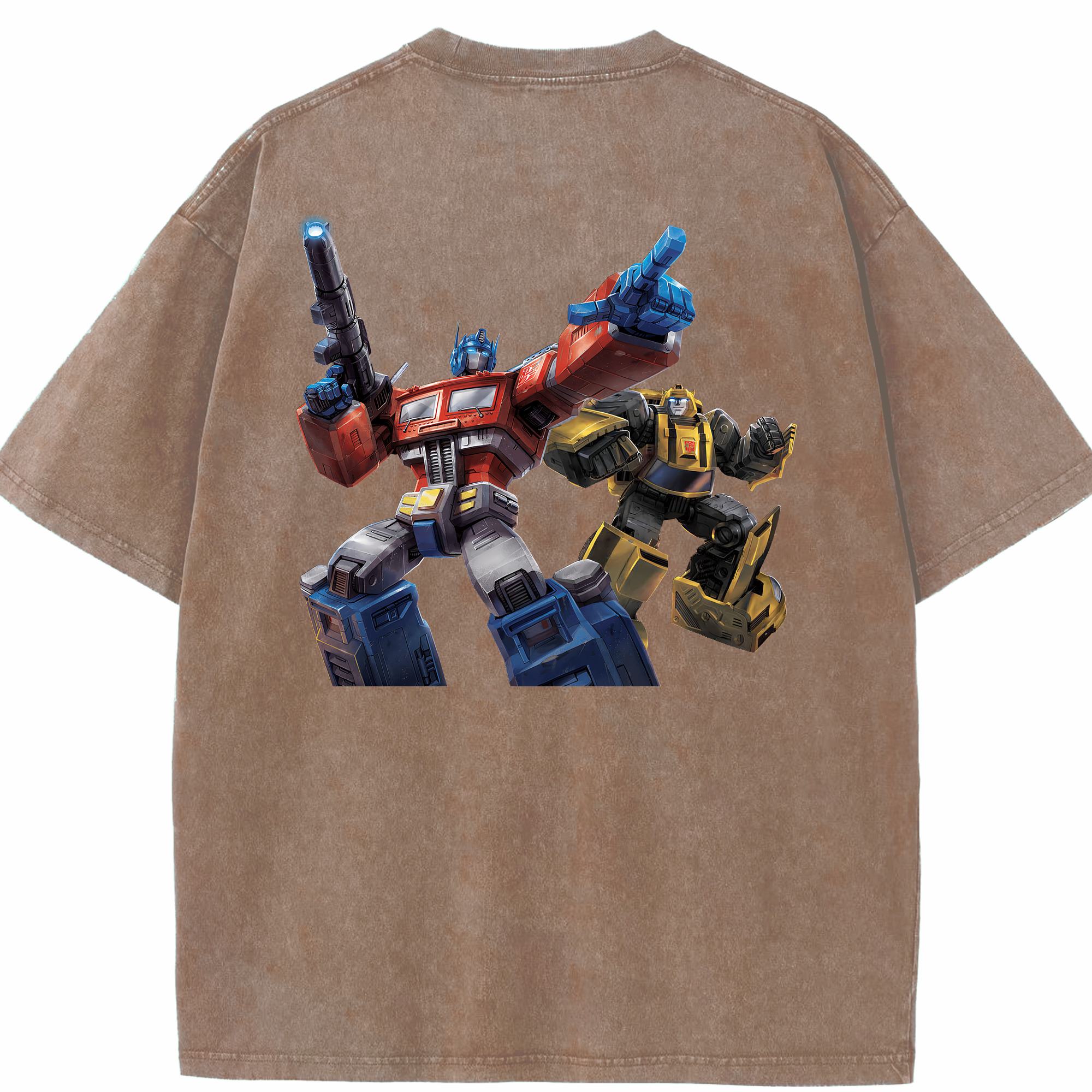 （画像用） Transformers トランスフォーマー 綿100% ヴィンテージ風 半袖Tシャツ（背面プリント）