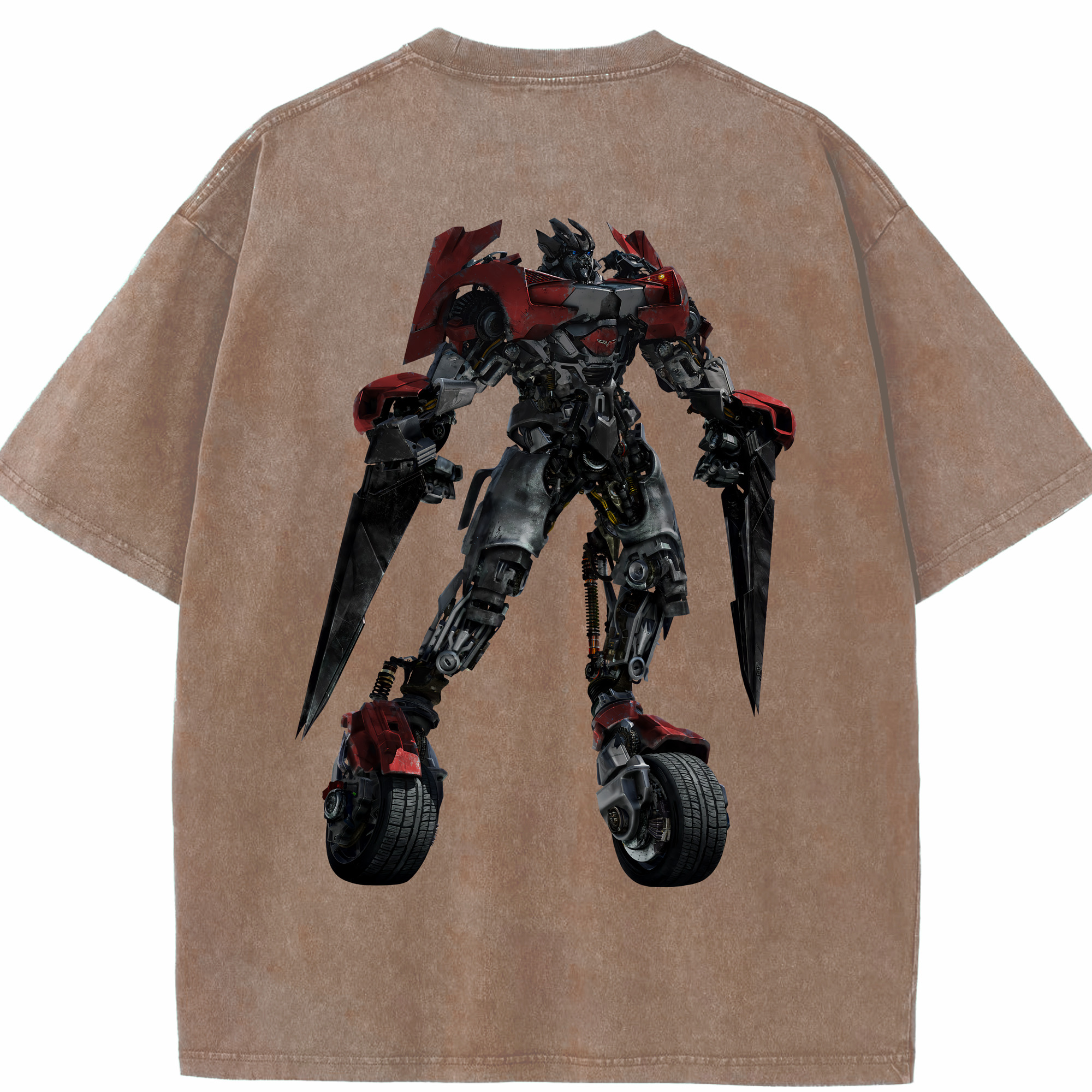 （画像用） Transformers トランスフォーマー 綿100% ヴィンテージ風 半袖Tシャツ（背面プリント）