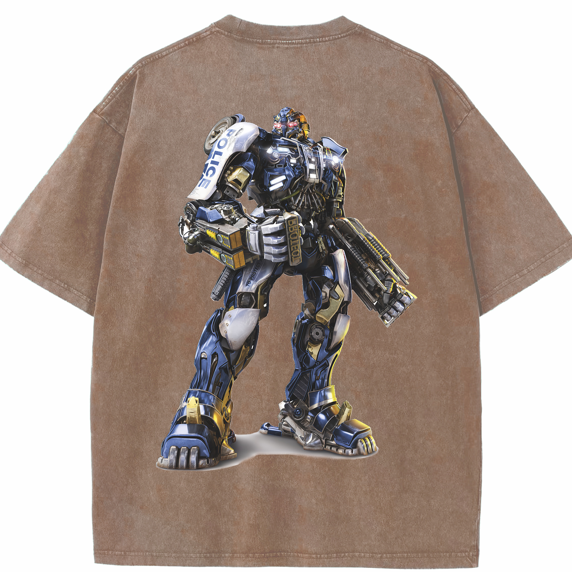（画像用） Transformers トランスフォーマー 綿100% ヴィンテージ風 半袖Tシャツ（背面プリント）