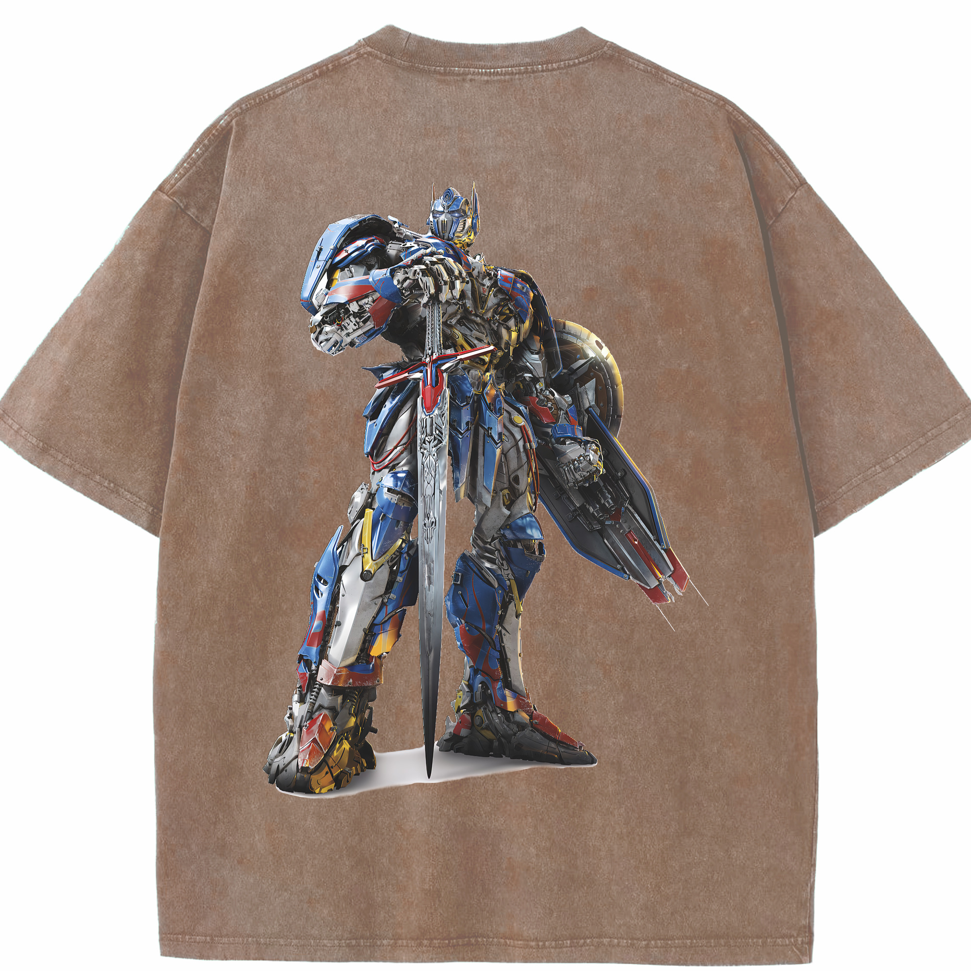 （画像用） Transformers トランスフォーマー 綿100% ヴィンテージ風 半袖Tシャツ（背面プリント）