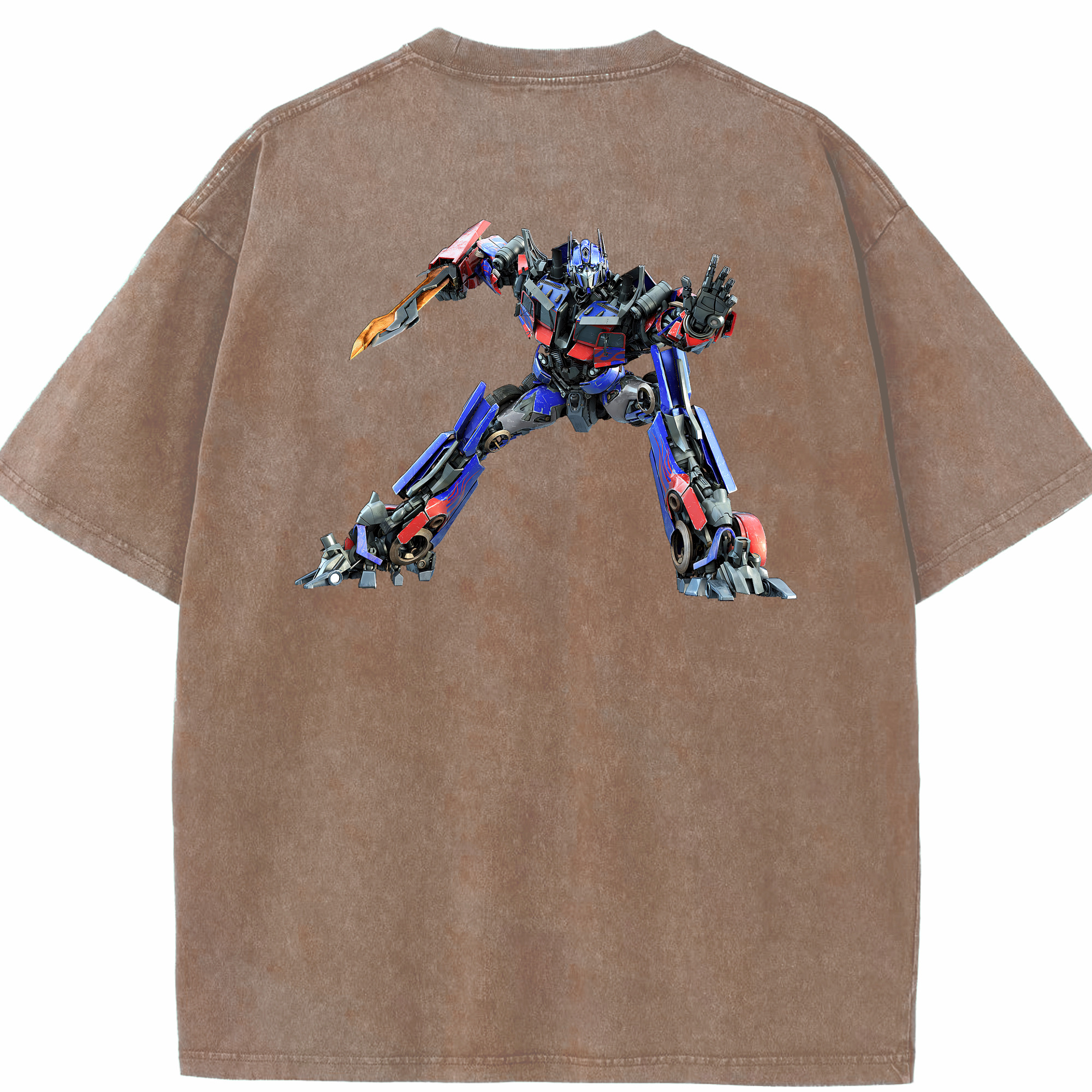 （画像用） Transformers トランスフォーマー 綿100% ヴィンテージ風 半袖Tシャツ（背面プリント）