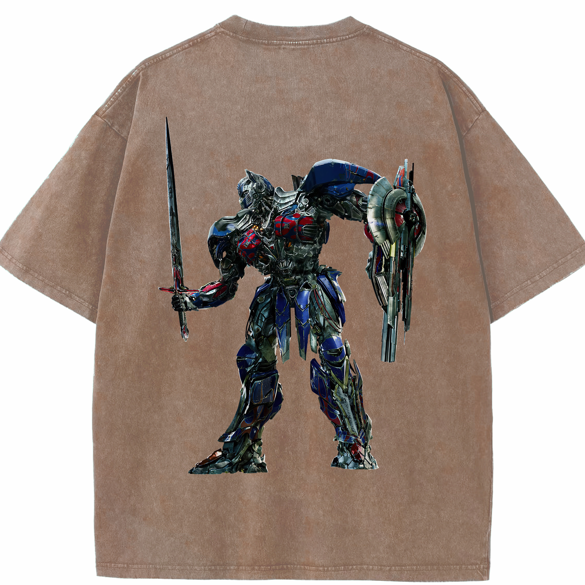 （画像用） Transformers トランスフォーマー 綿100% ヴィンテージ風 半袖Tシャツ（背面プリント）