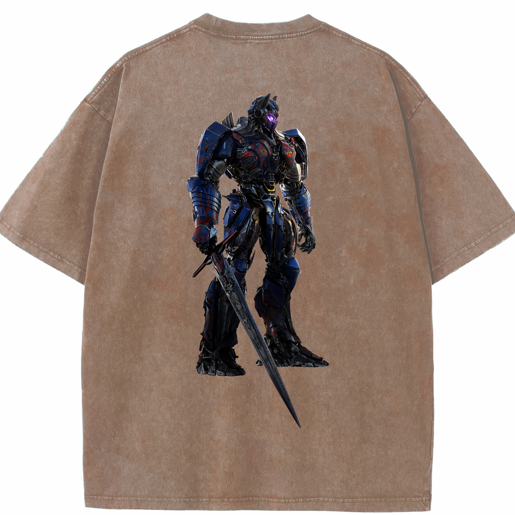 （画像用） Transformers トランスフォーマー 綿100% ヴィンテージ風 半袖Tシャツ（背面プリント）