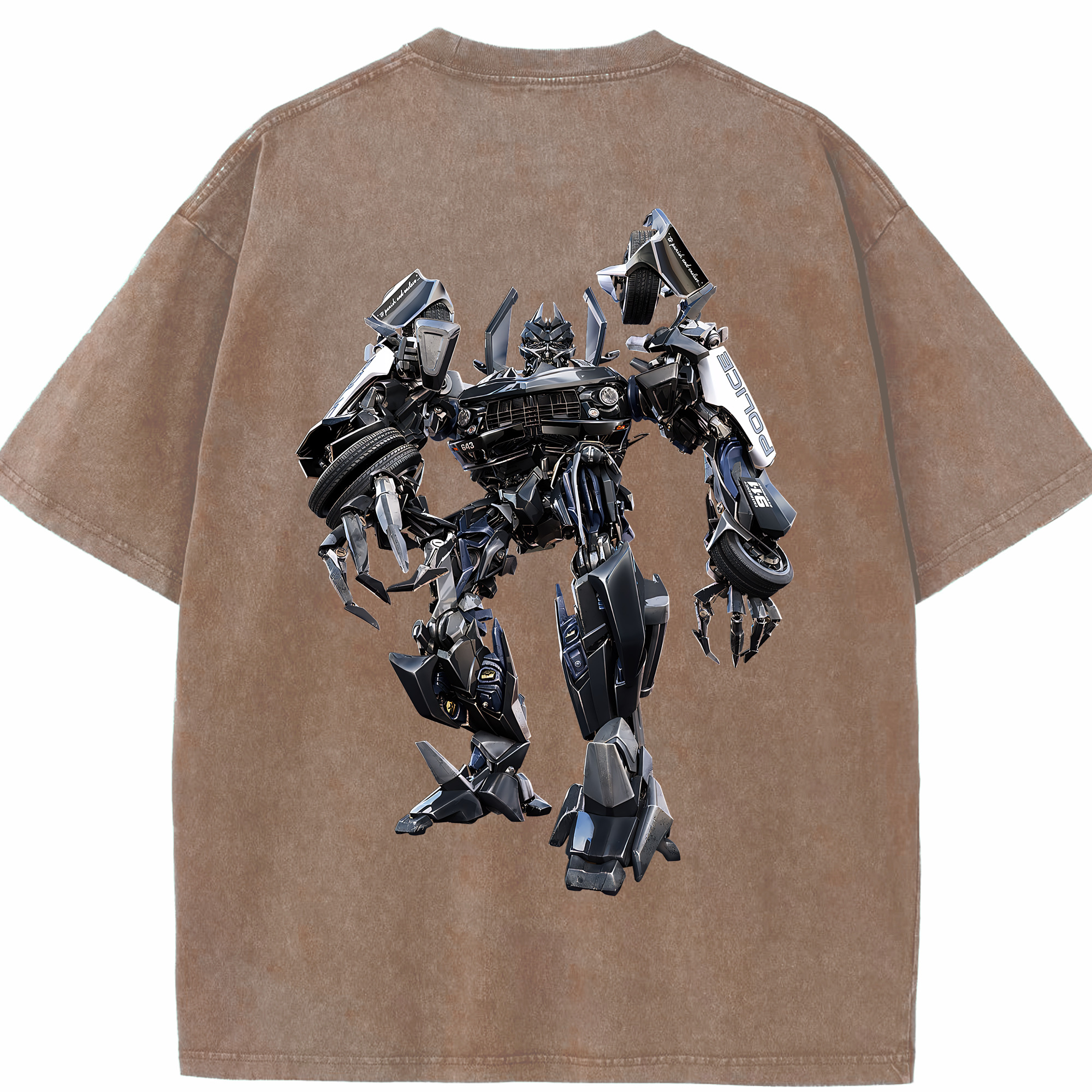 （画像用） Transformers トランスフォーマー 綿100% ヴィンテージ風 半袖Tシャツ（背面プリント）