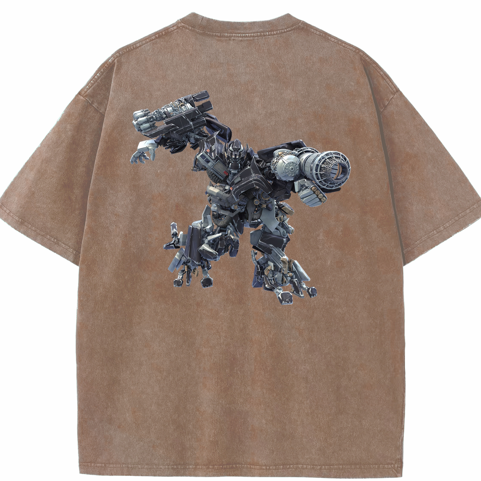 （画像用） Transformers トランスフォーマー 綿100% ヴィンテージ風 半袖Tシャツ（背面プリント）
