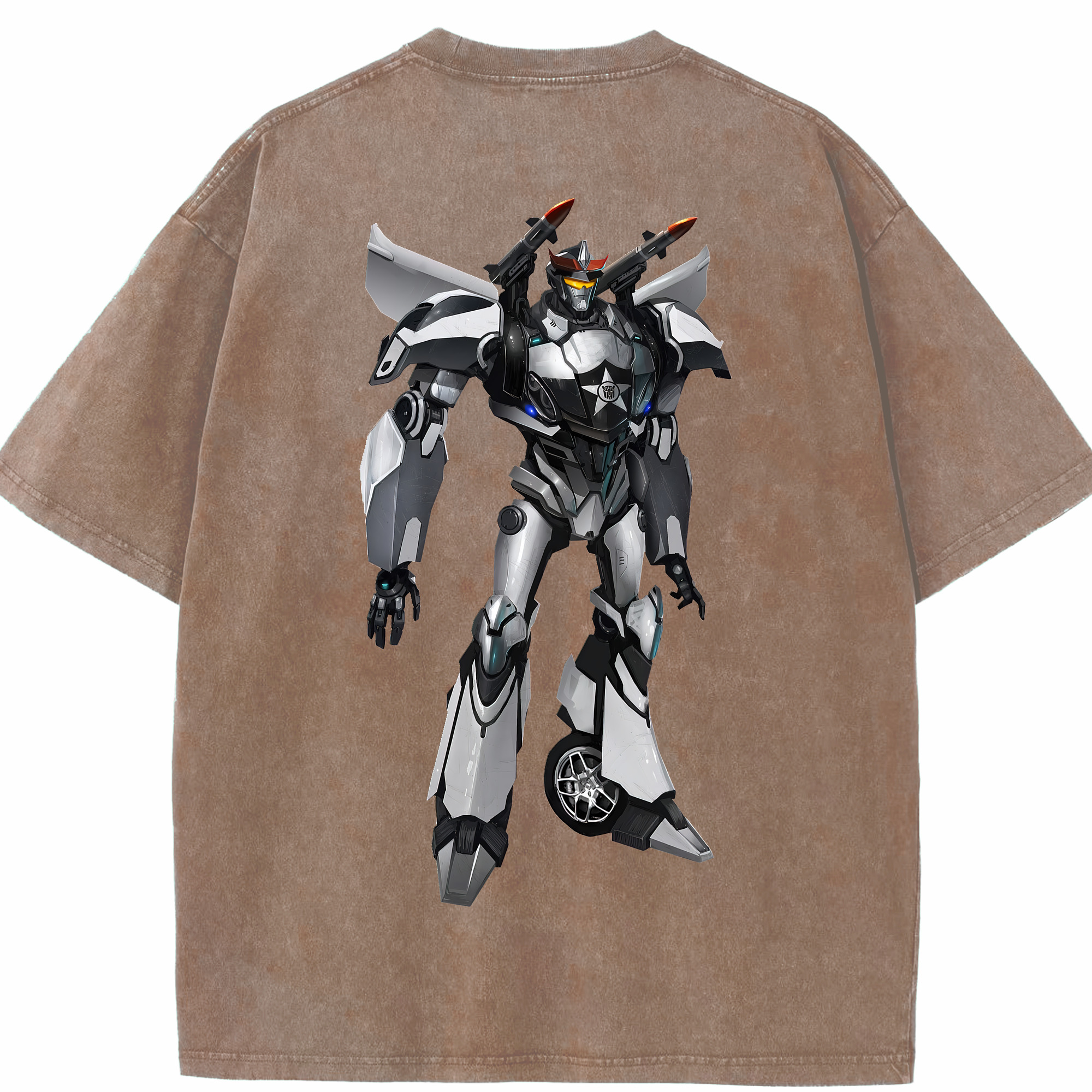 （画像用） Transformers トランスフォーマー 綿100% ヴィンテージ風 半袖Tシャツ（背面プリント）
