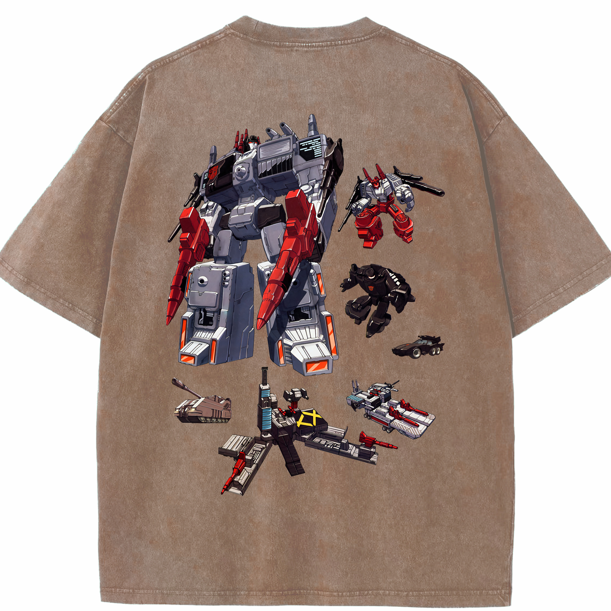 （画像用） Transformers トランスフォーマー 綿100% ヴィンテージ風 半袖Tシャツ（背面プリント）