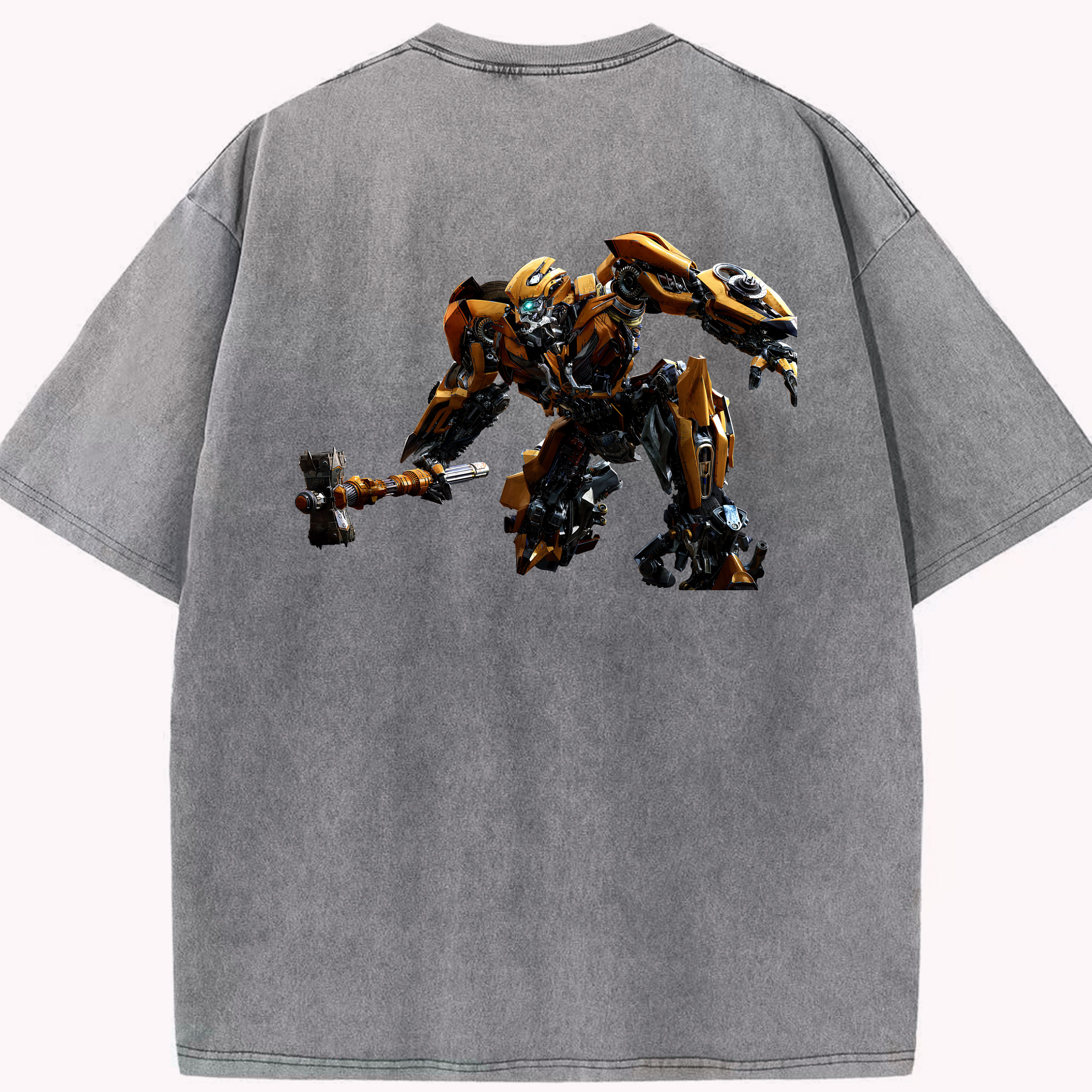 （画像用） Transformers トランスフォーマー 綿100% ヴィンテージ風 半袖Tシャツ（背面プリント）