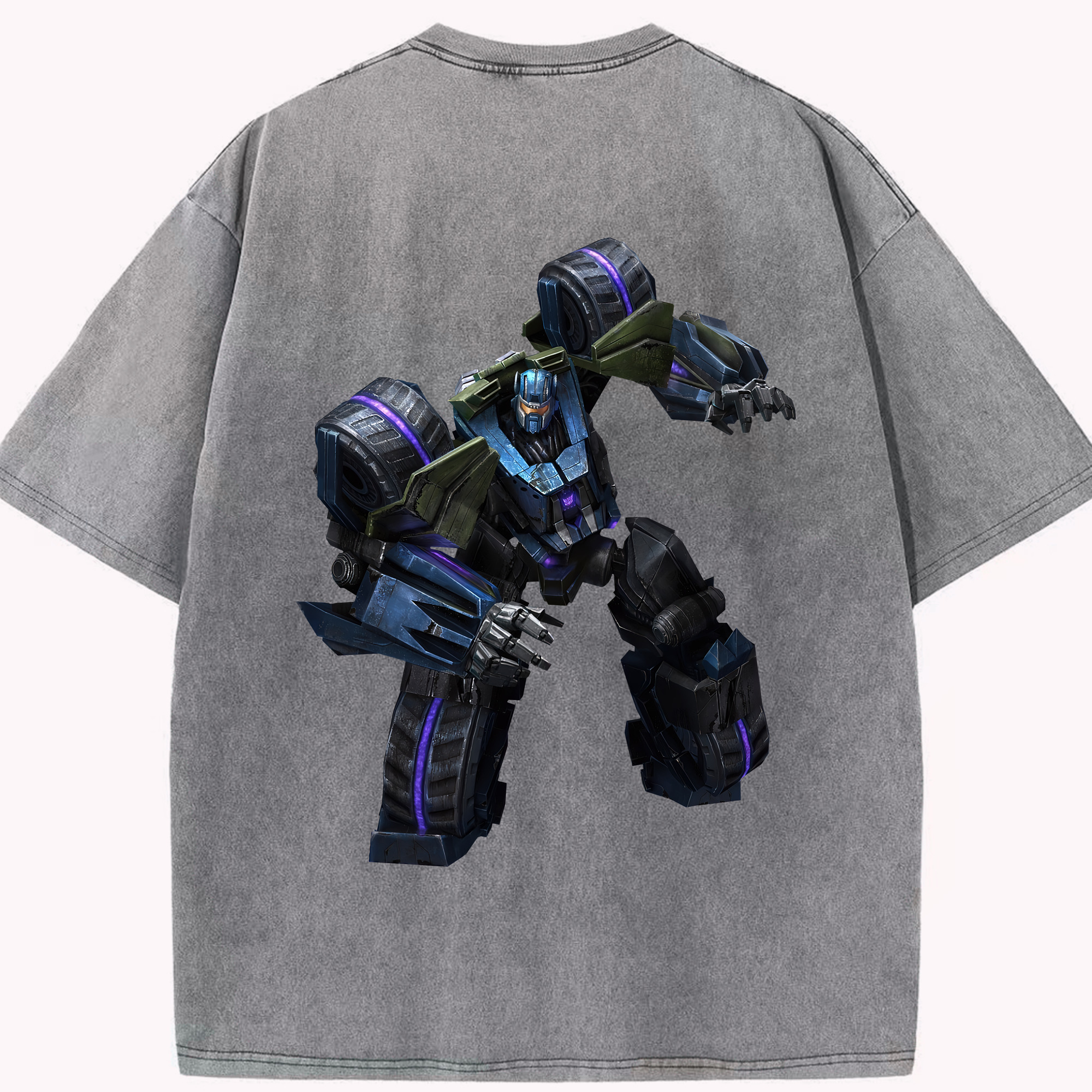 （画像用） Transformers トランスフォーマー 綿100% ヴィンテージ風 半袖Tシャツ（背面プリント）