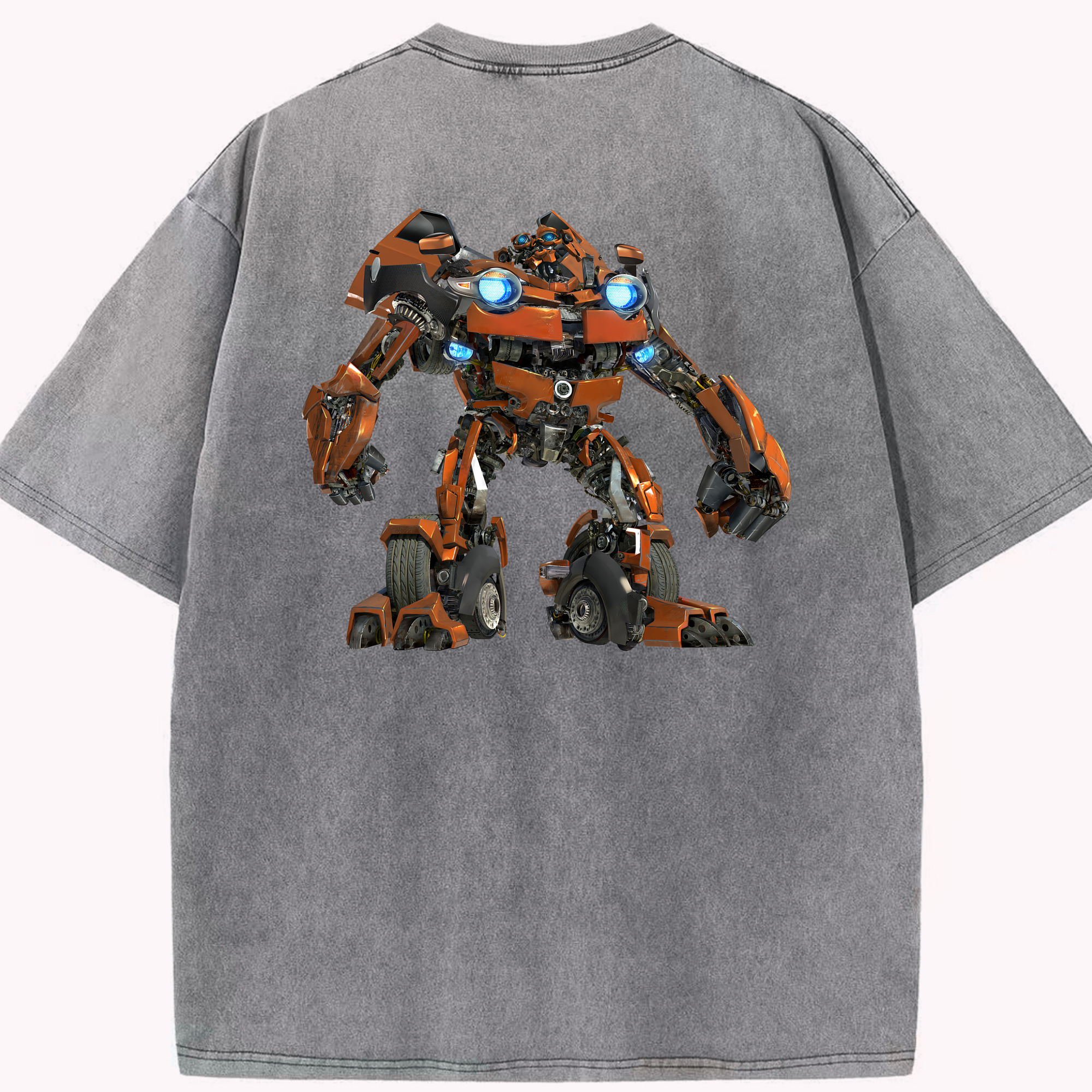 Transformers トランスフォーマー 綿100% ヴィンテージ風 半袖Tシャツ（背面プリント）