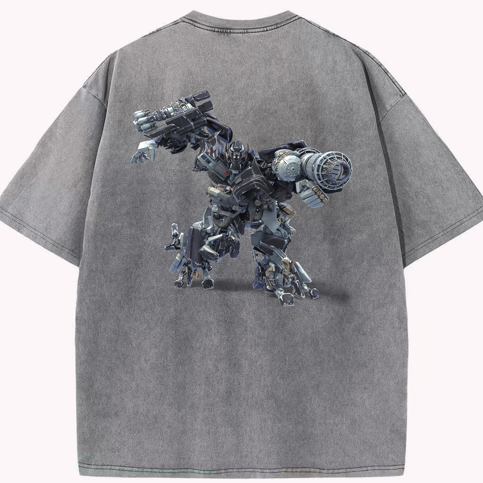 （画像用） Transformers トランスフォーマー 綿100% ヴィンテージ風 半袖Tシャツ（背面プリント）