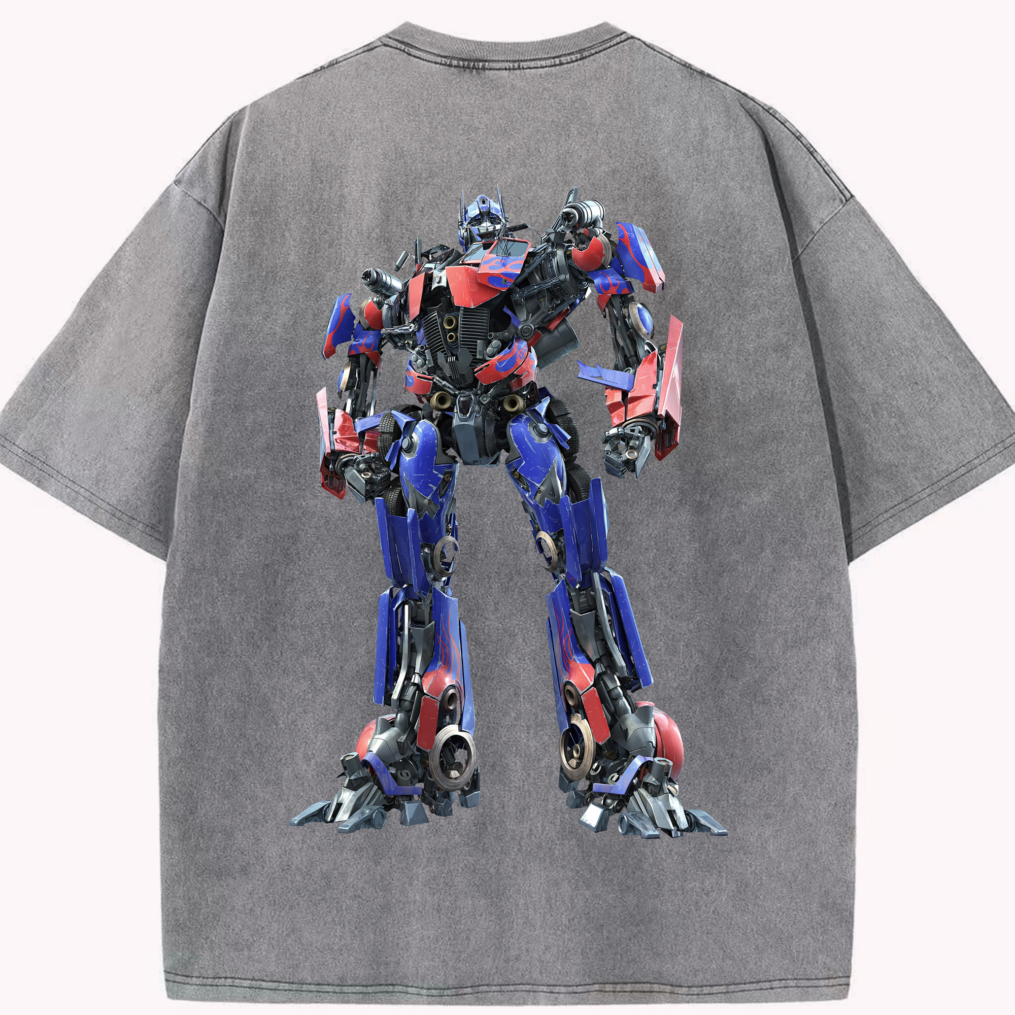 （画像用） Transformers トランスフォーマー 綿100% ヴィンテージ風 半袖Tシャツ（背面プリント）