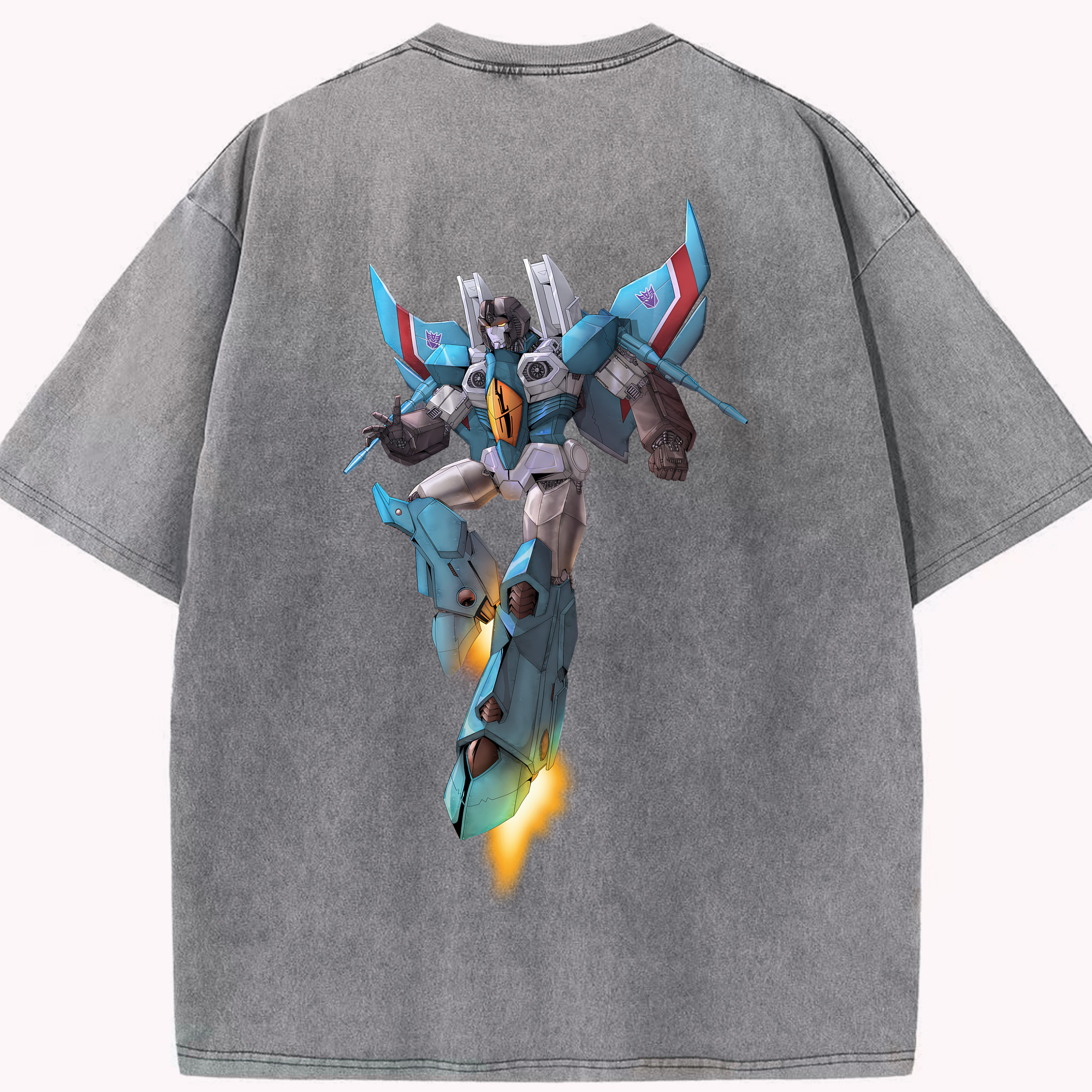 （画像用） Transformers トランスフォーマー 綿100% ヴィンテージ風 半袖Tシャツ（背面プリント）