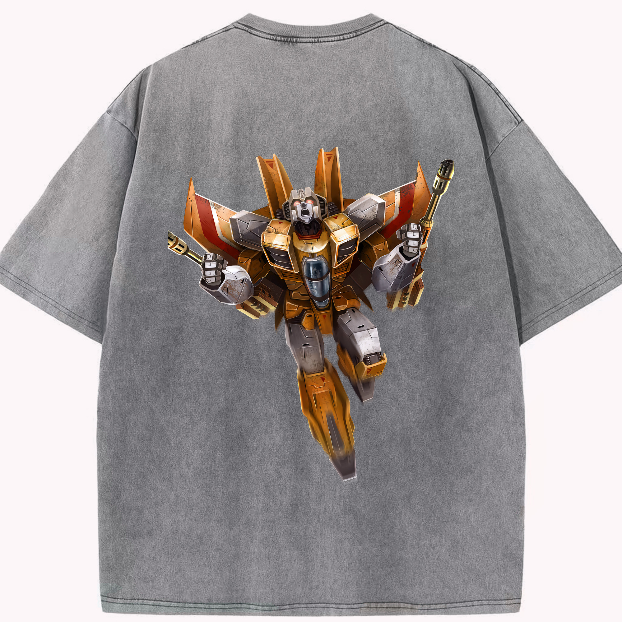 （画像用） Transformers トランスフォーマー 綿100% ヴィンテージ風 半袖Tシャツ（背面プリント）