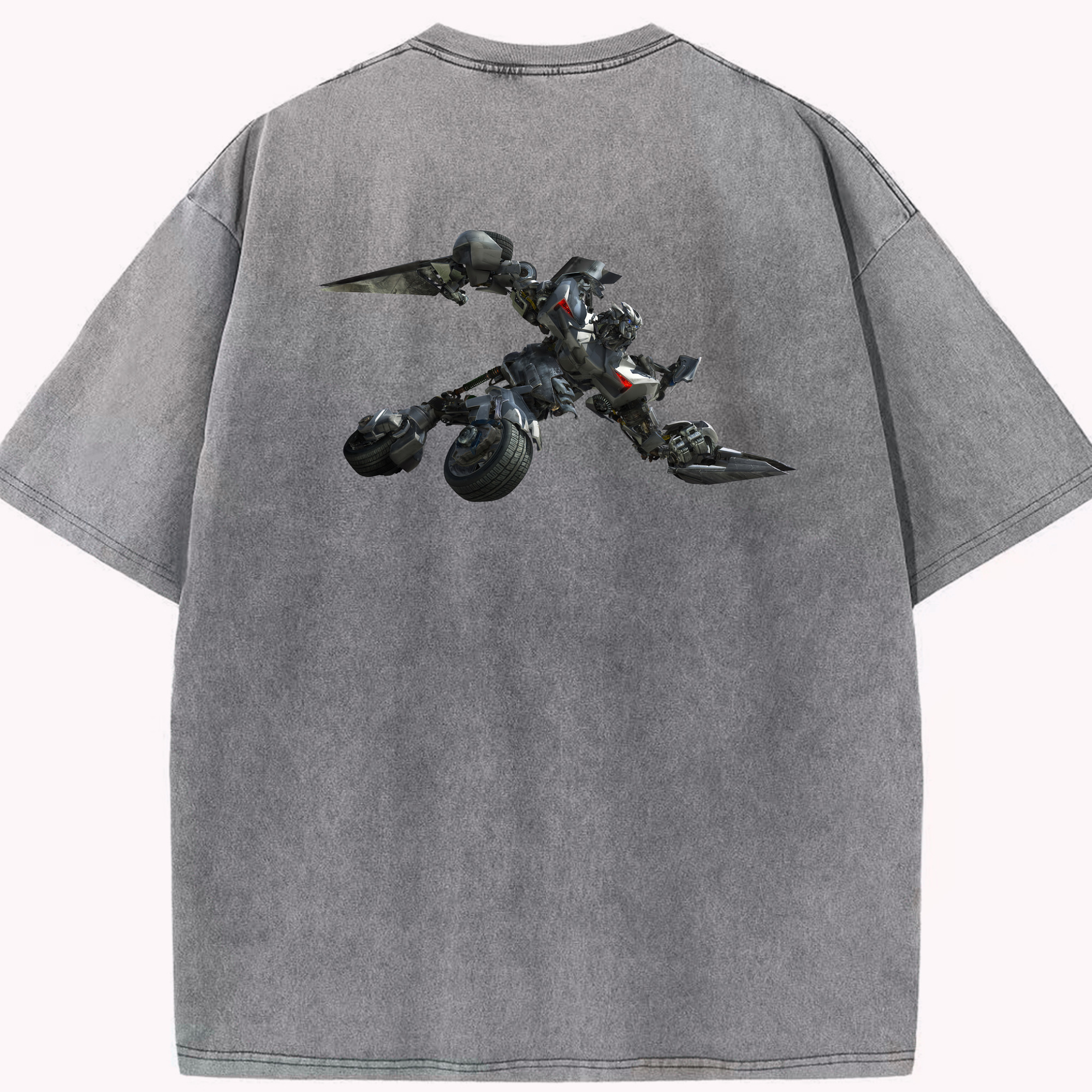（画像用） Transformers トランスフォーマー 綿100% ヴィンテージ風 半袖Tシャツ（背面プリント）