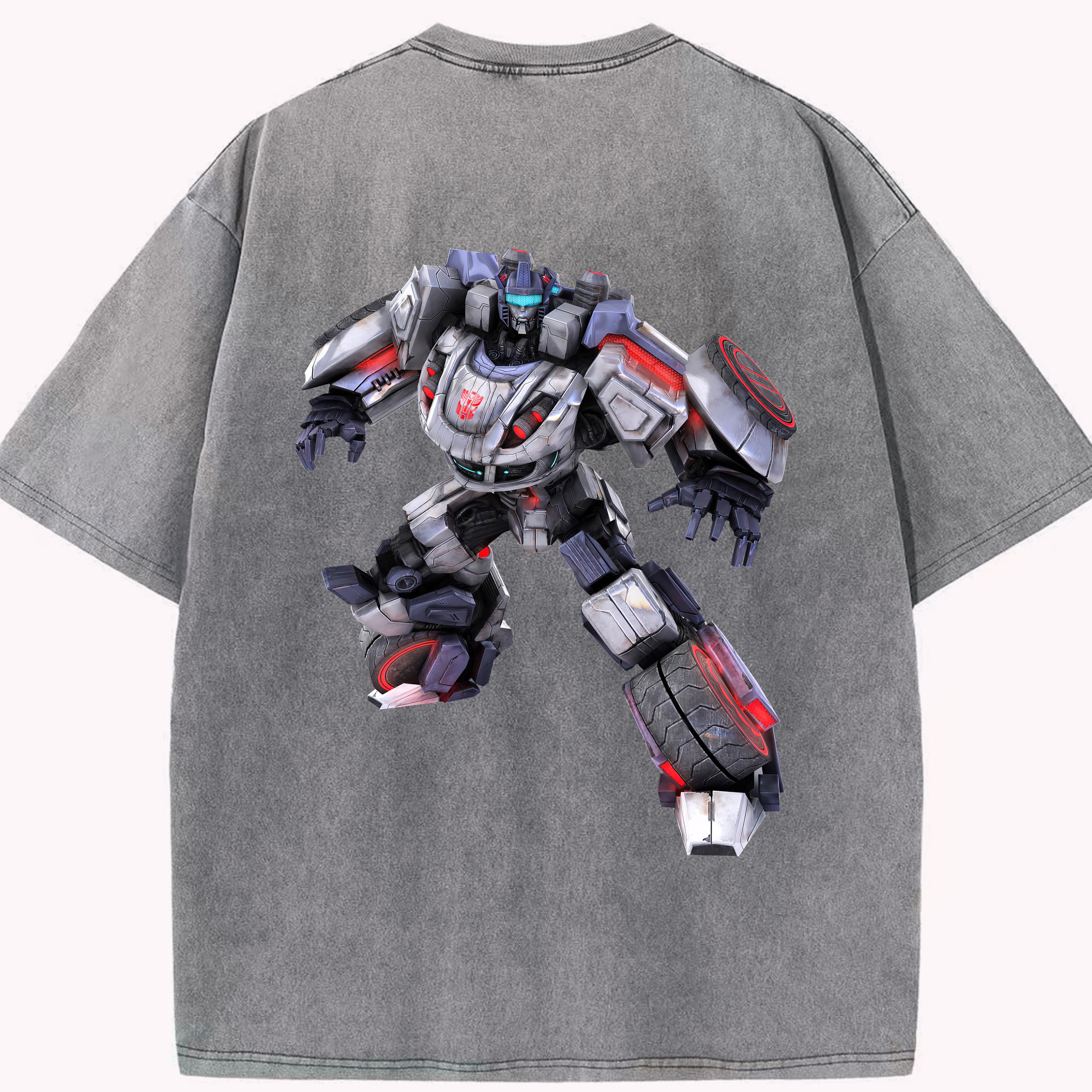 （画像用） Transformers トランスフォーマー 綿100% ヴィンテージ風 半袖Tシャツ（背面プリント）