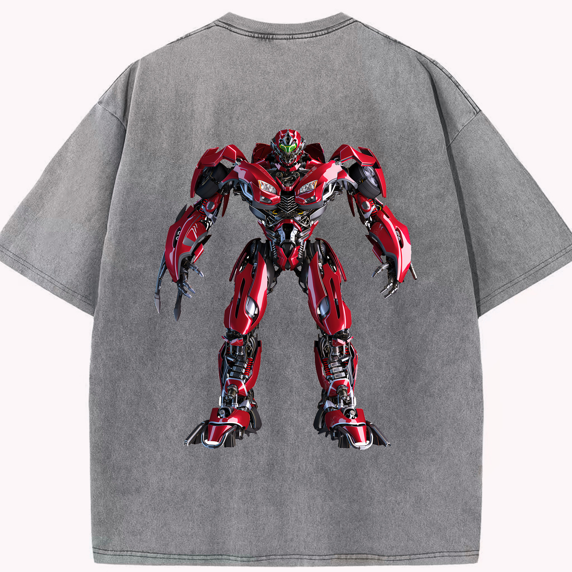 （画像用） Transformers トランスフォーマー 綿100% ヴィンテージ風 半袖Tシャツ（背面プリント）