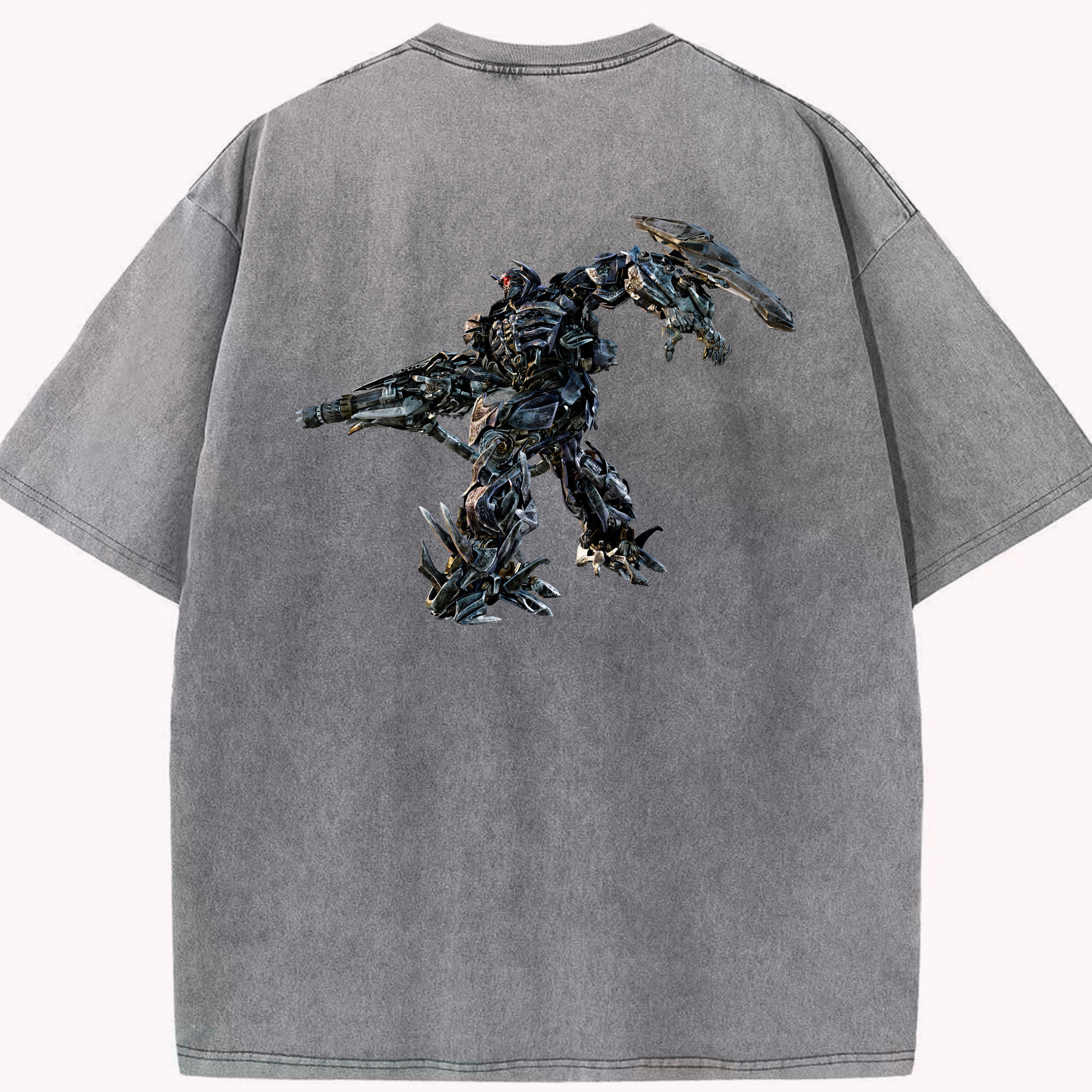 （画像用） Transformers トランスフォーマー 綿100% ヴィンテージ風 半袖Tシャツ（背面プリント）