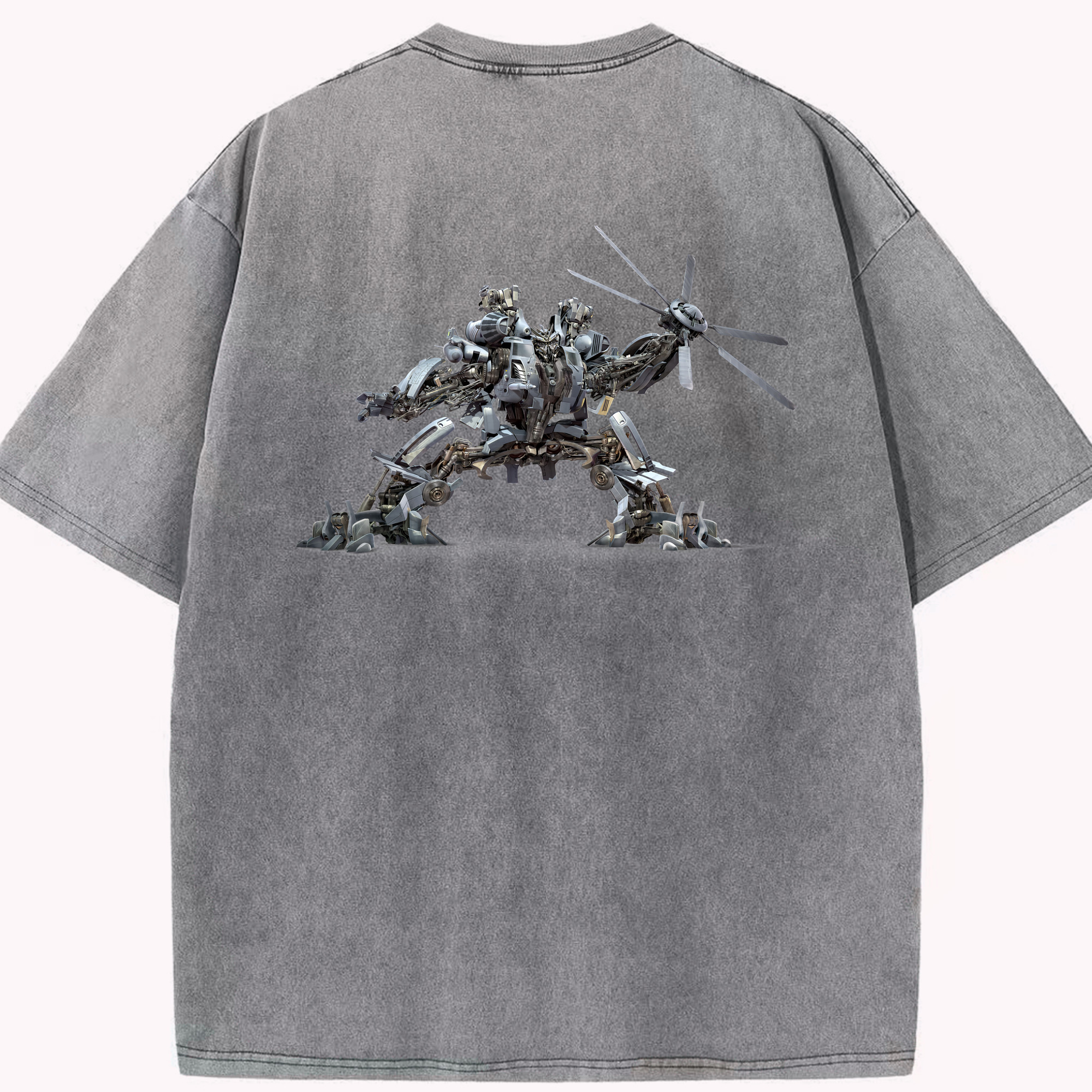 （画像用） Transformers トランスフォーマー 綿100% ヴィンテージ風 半袖Tシャツ（背面プリント）