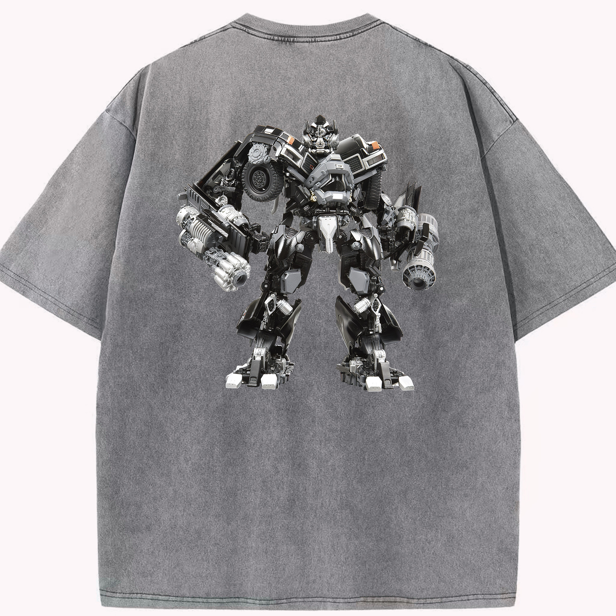 （画像用） Transformers トランスフォーマー 綿100% ヴィンテージ風 半袖Tシャツ（背面プリント）