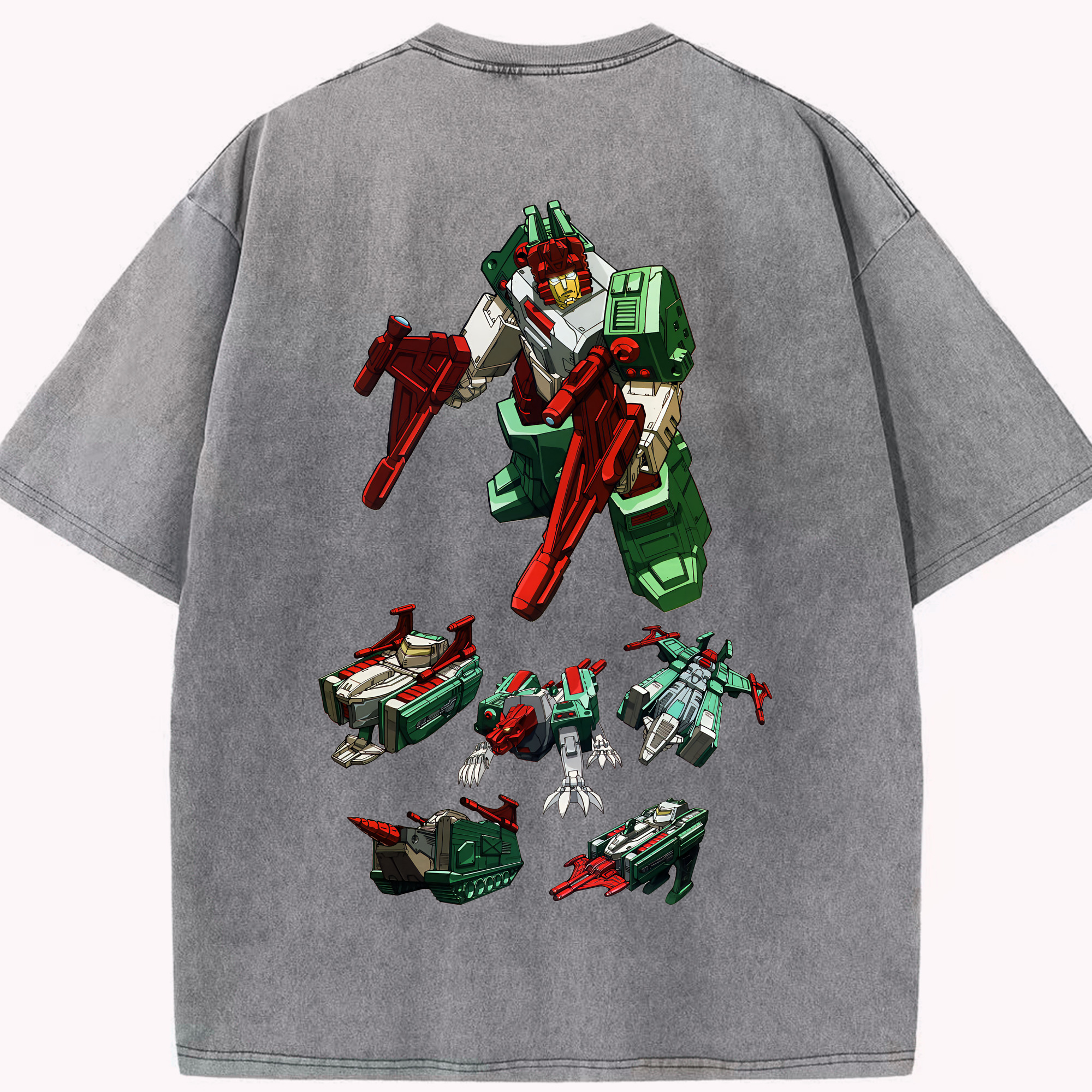 （画像用） Transformers トランスフォーマー 綿100% ヴィンテージ風 半袖Tシャツ（背面プリント）