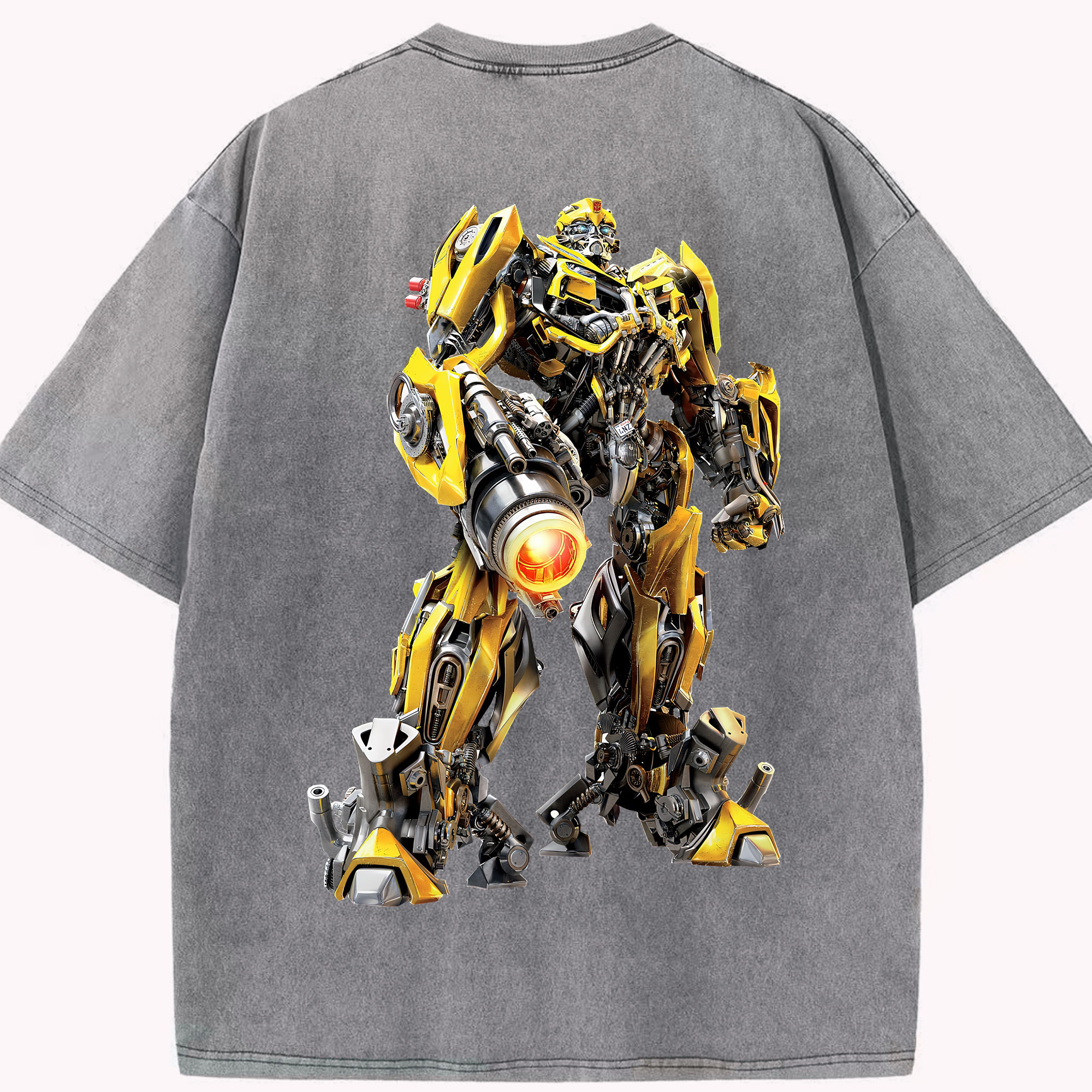 （画像用） Transformers トランスフォーマー 綿100% ヴィンテージ風 半袖Tシャツ（背面プリント）