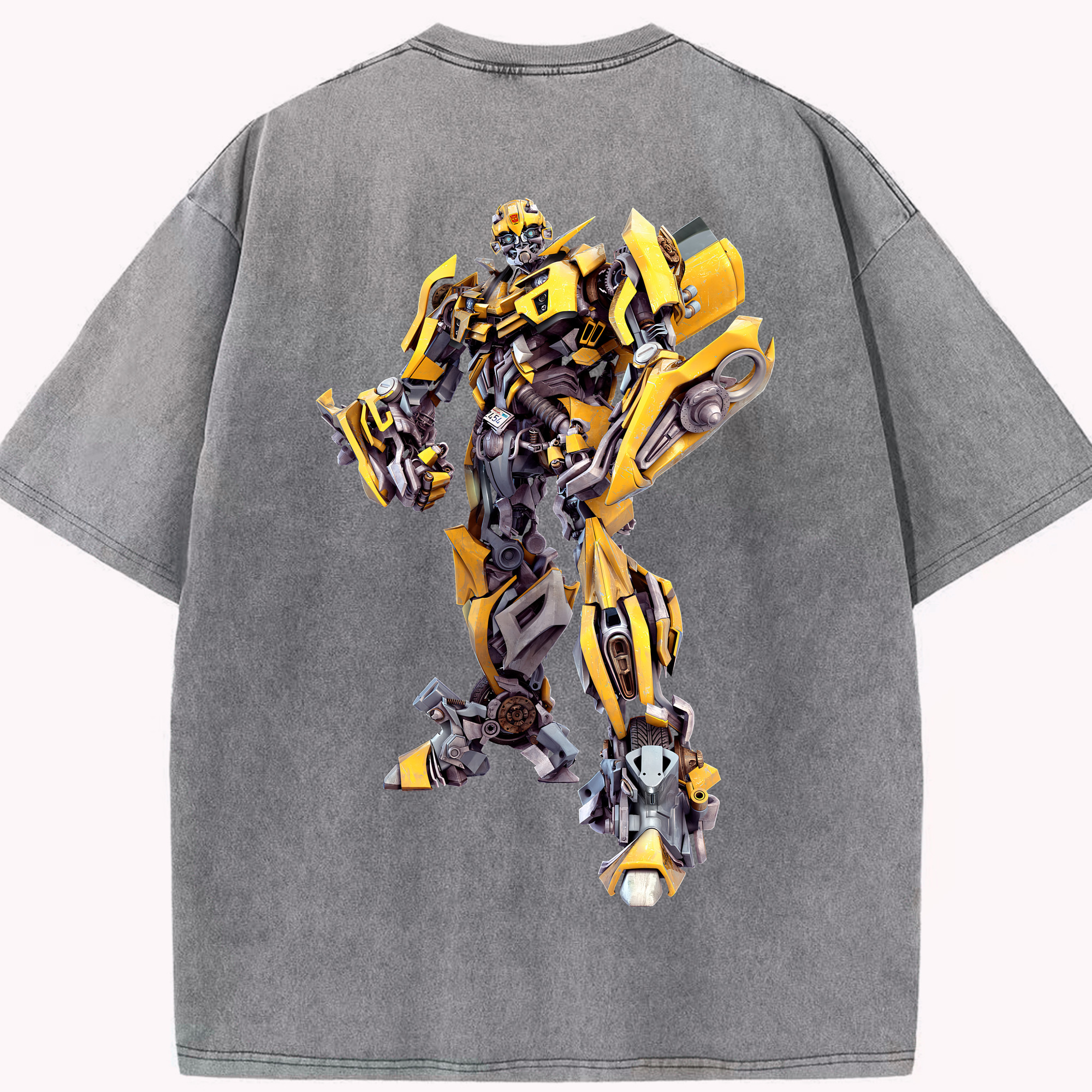 （画像用） Transformers トランスフォーマー 綿100% ヴィンテージ風 半袖Tシャツ（背面プリント）