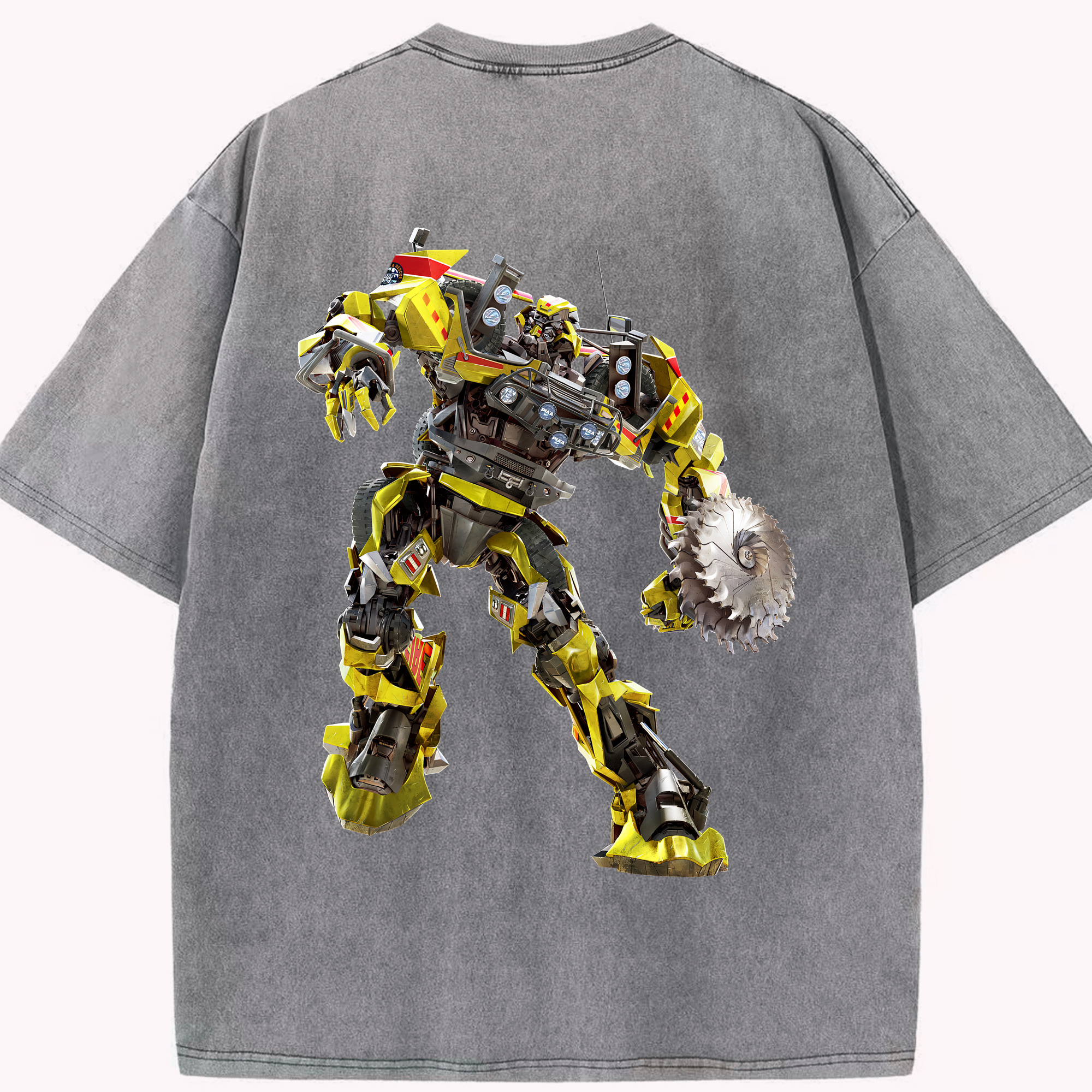 （画像用） Transformers トランスフォーマー 綿100% ヴィンテージ風 半袖Tシャツ（背面プリント）